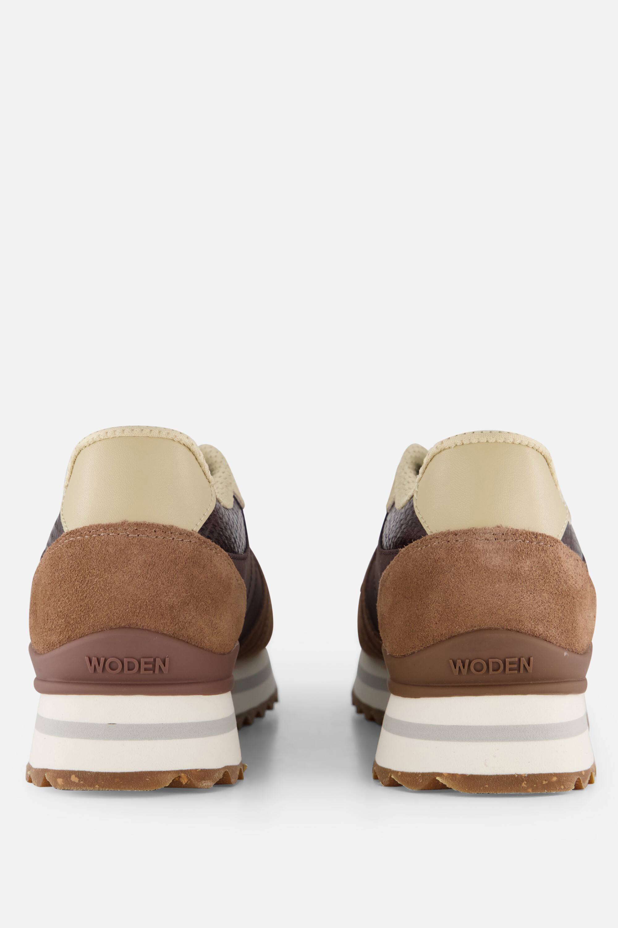 Woden Ronja Plateau Sneakers bruin Suede afbeelding 2