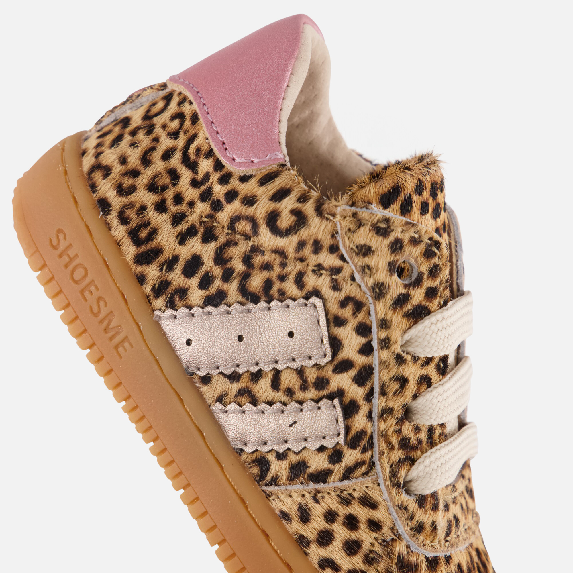 Shoesme Leopard Babyschoenen cognac Suede afbeelding 4