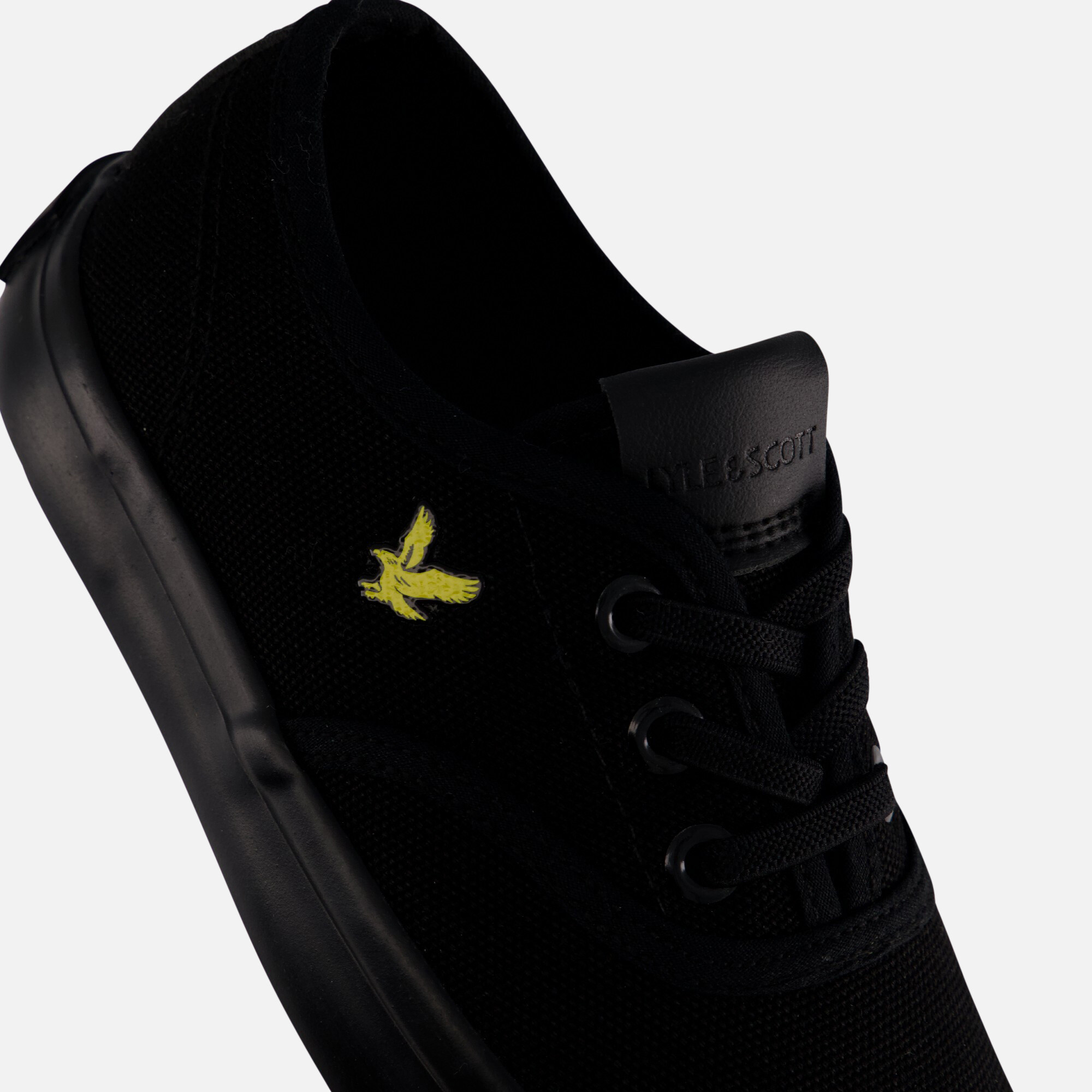 Lyle & Scott Wick Sneakers zwart Canvas afbeelding 4