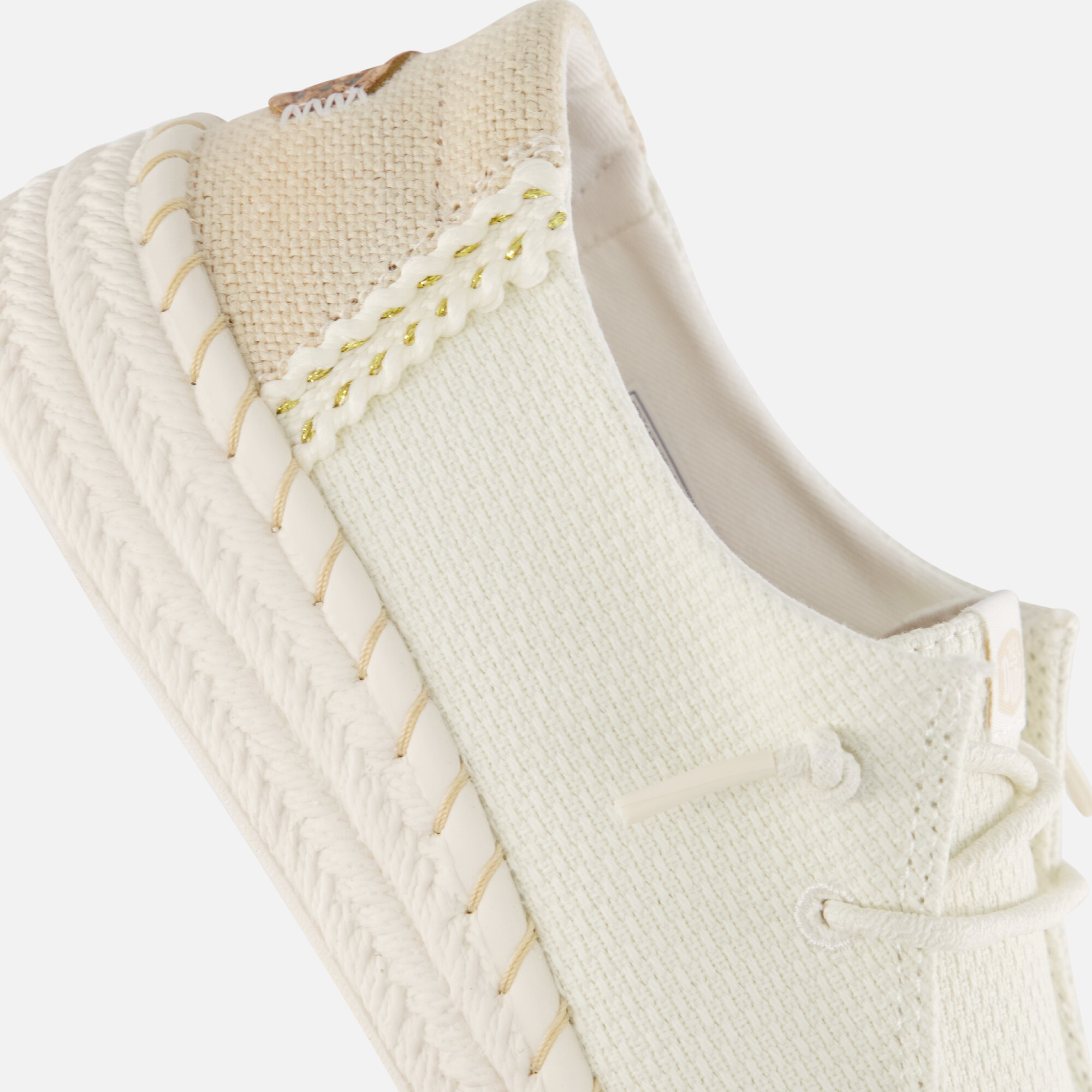 HEYDUDE Wendy Woven Instappers wit Textiel afbeelding 4