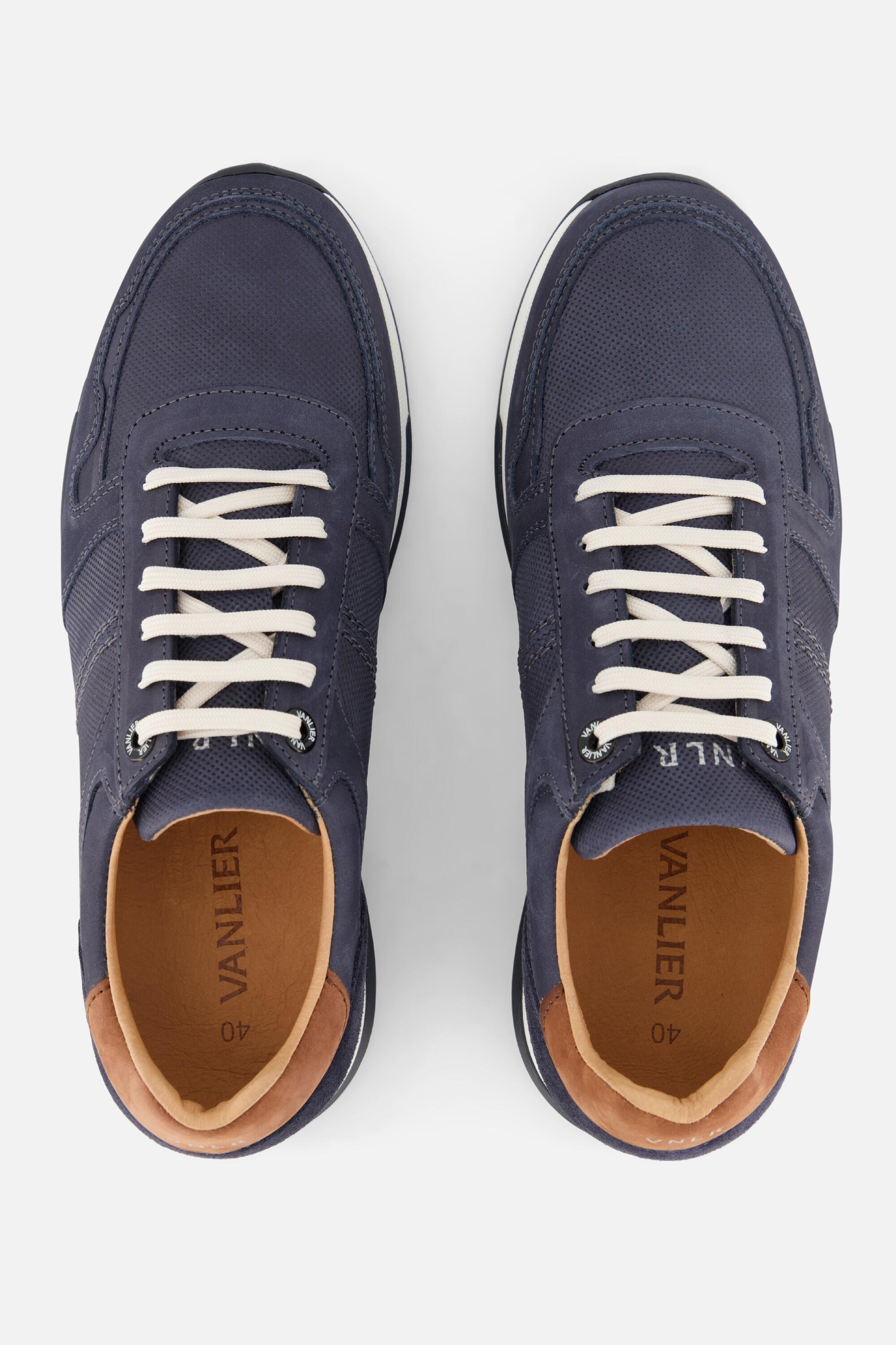Van Lier Positano Sneakers blauw Leer afbeelding 3