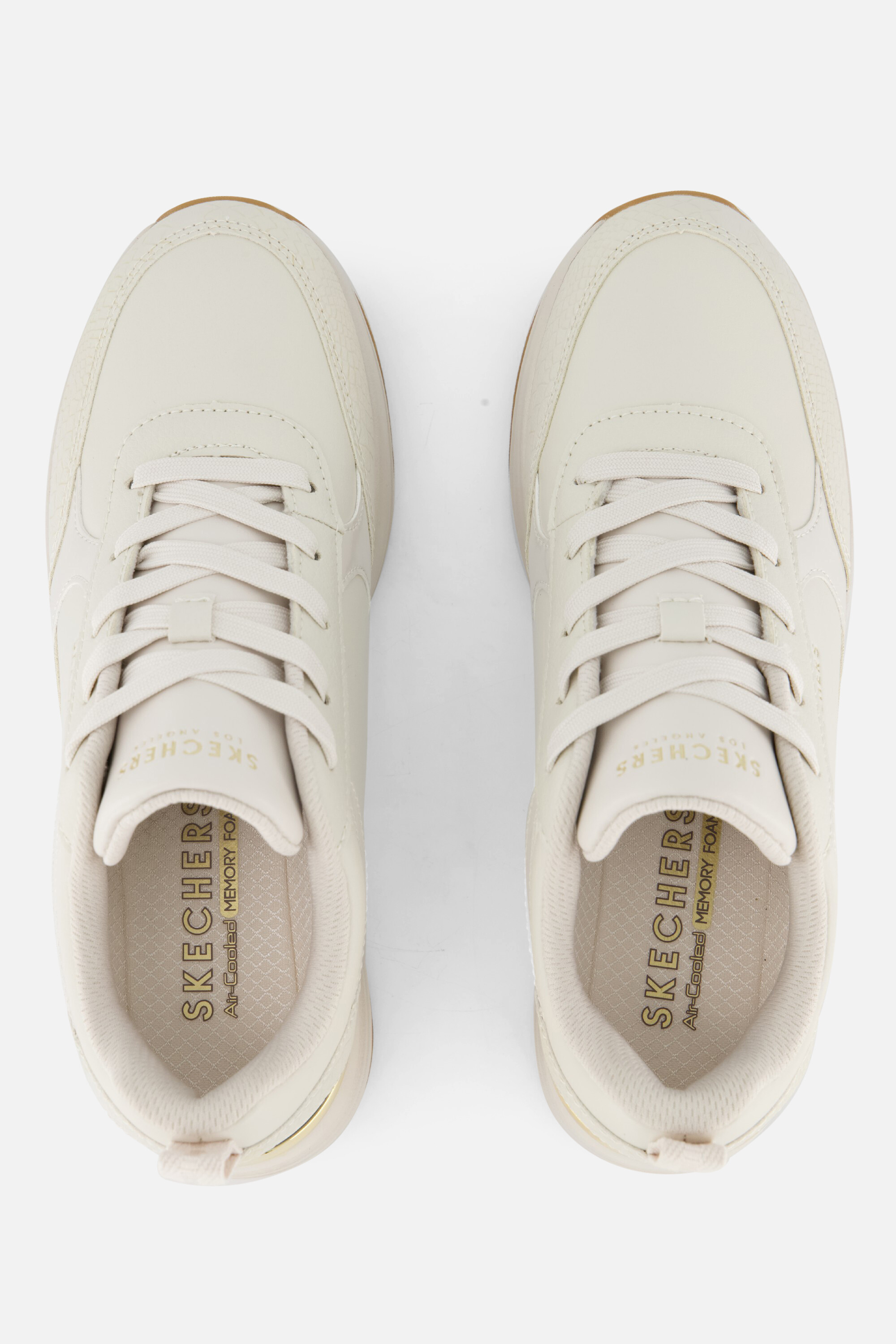 Skechers Billion 2 Fine Shine Wedge Sneakers beige afbeelding 2