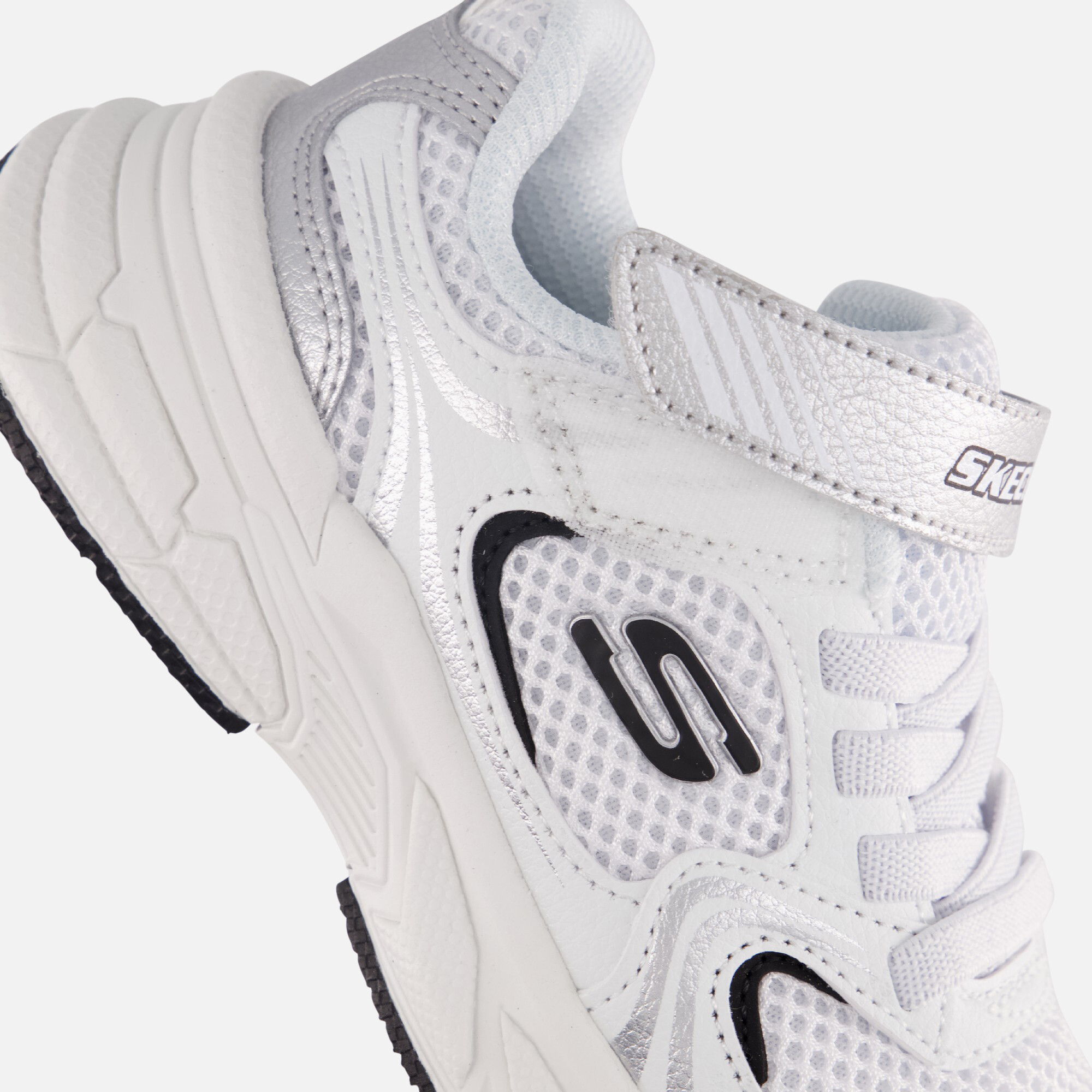 Skechers Retro Graph Sneakers wit Textiel afbeelding 4