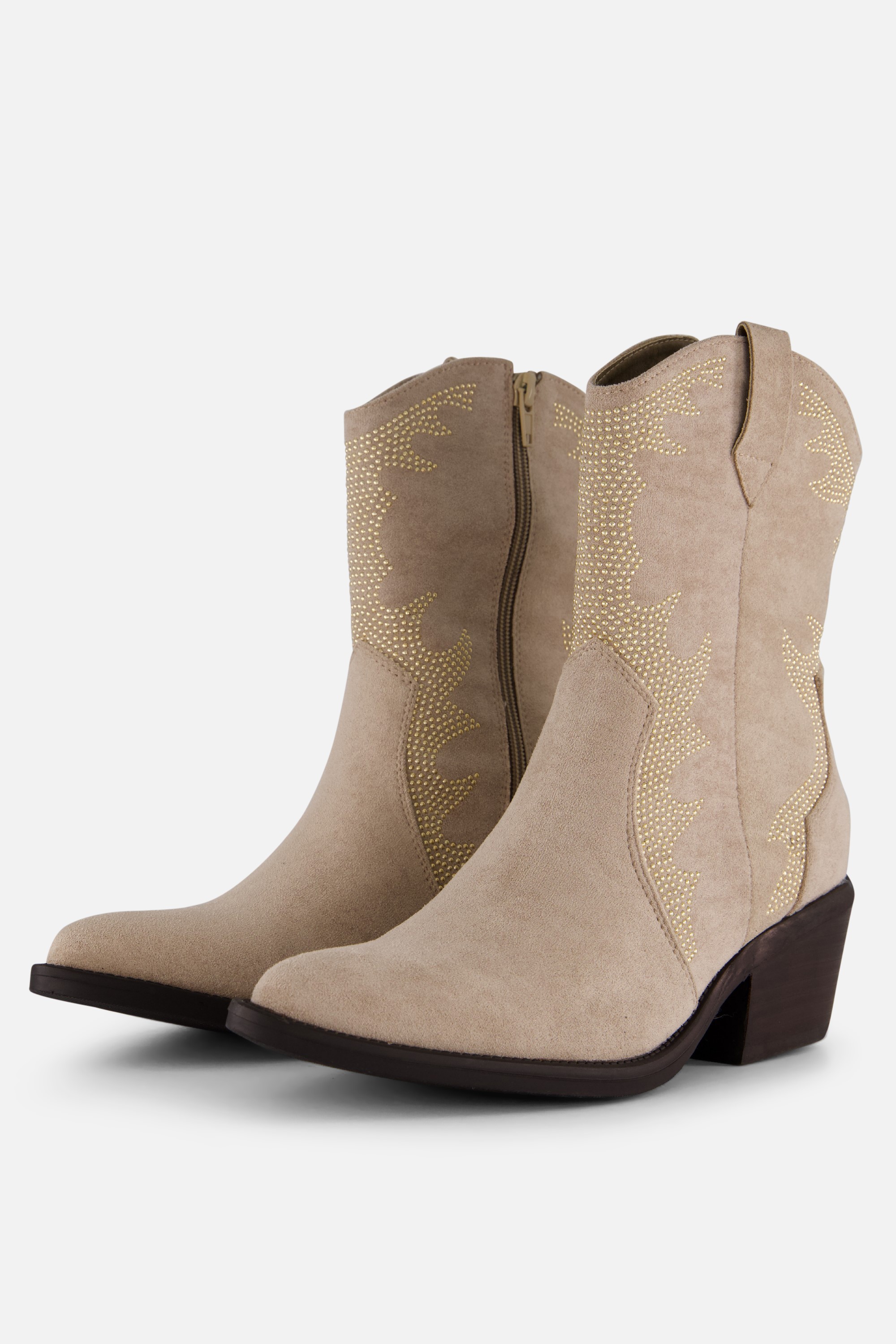 Ann Rocks Enkellaarsjes beige Leer 198614 ziengs