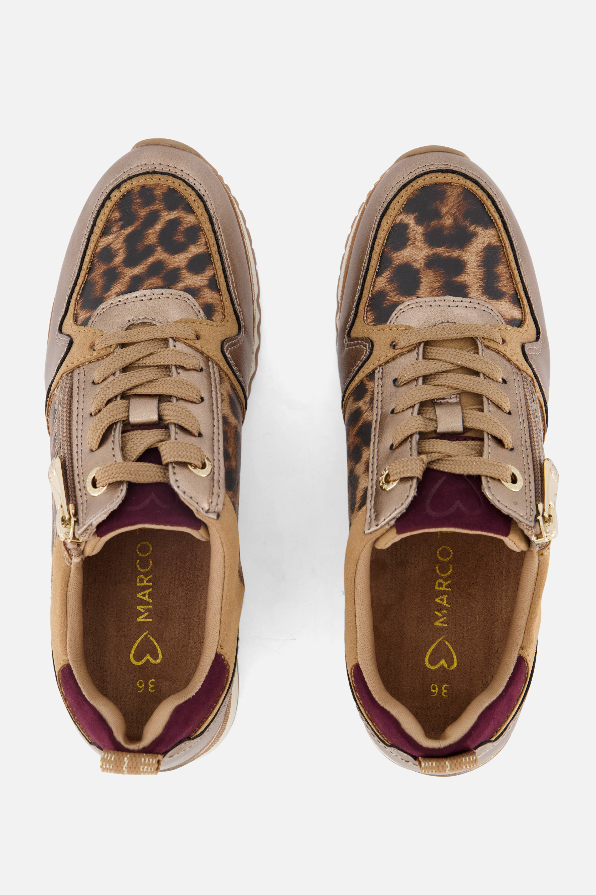 Marco Tozzi Leopard Sneakers beige Textiel afbeelding 3
