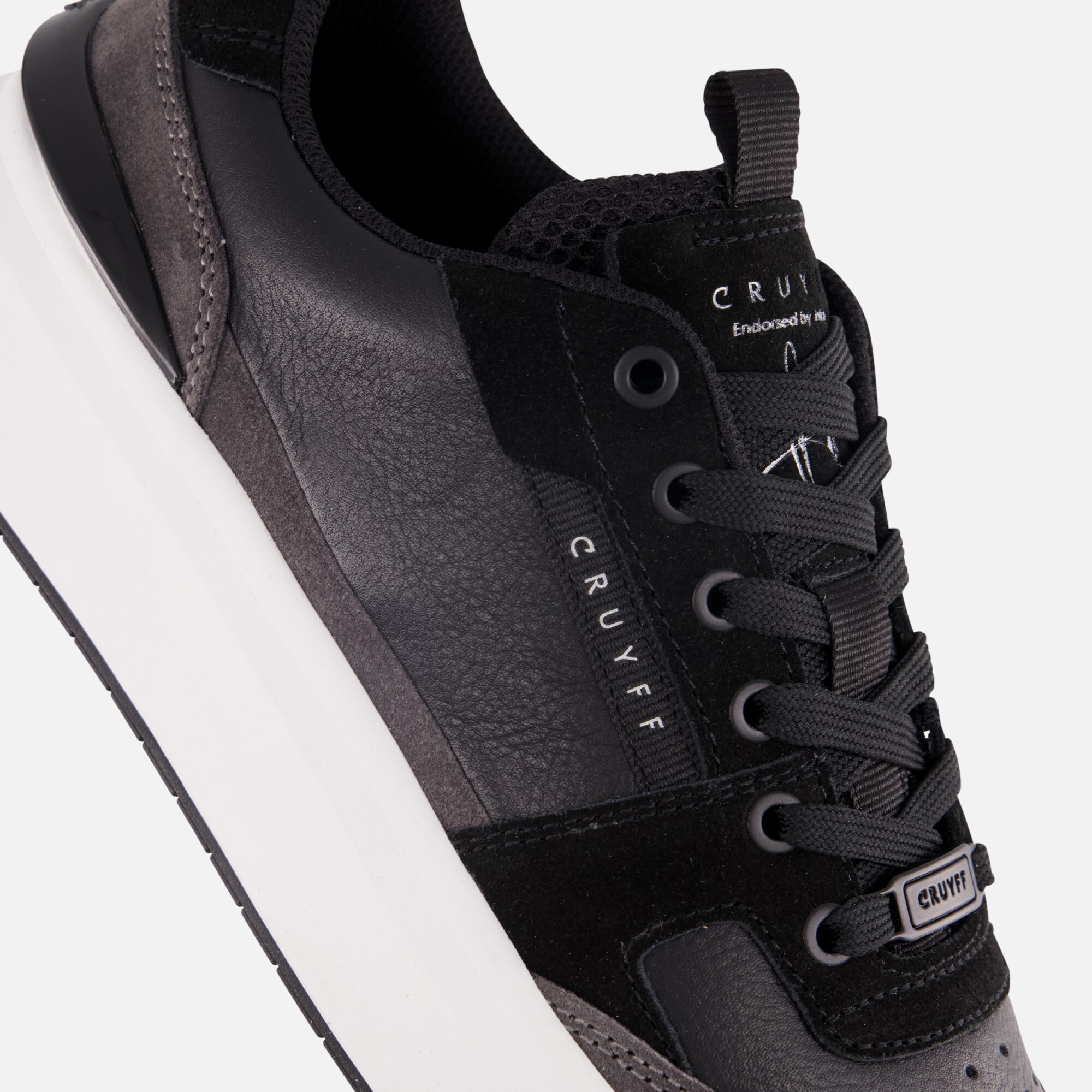 Cruyff Endorsed Tennis Sneakers zwart Leer afbeelding 4