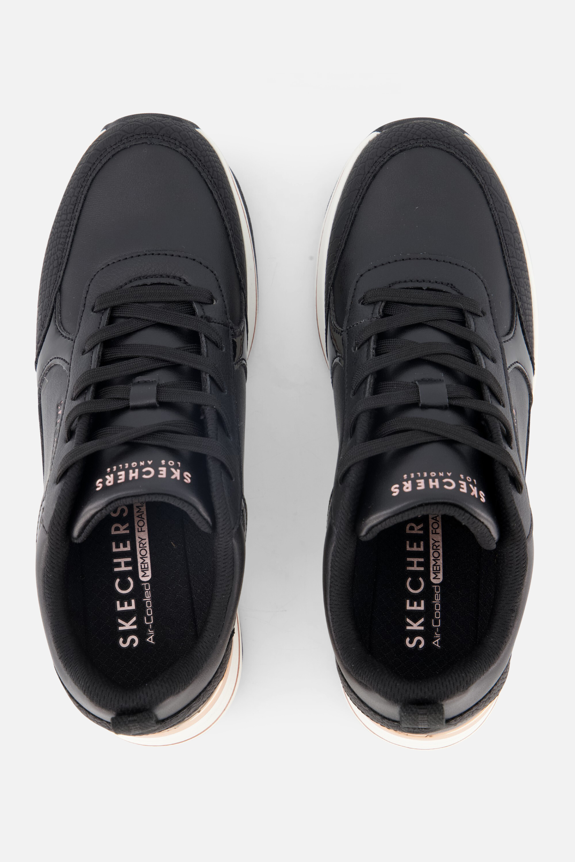 Skechers Billion 2 Fine Shine Wedge Sneakers zwart afbeelding 3
