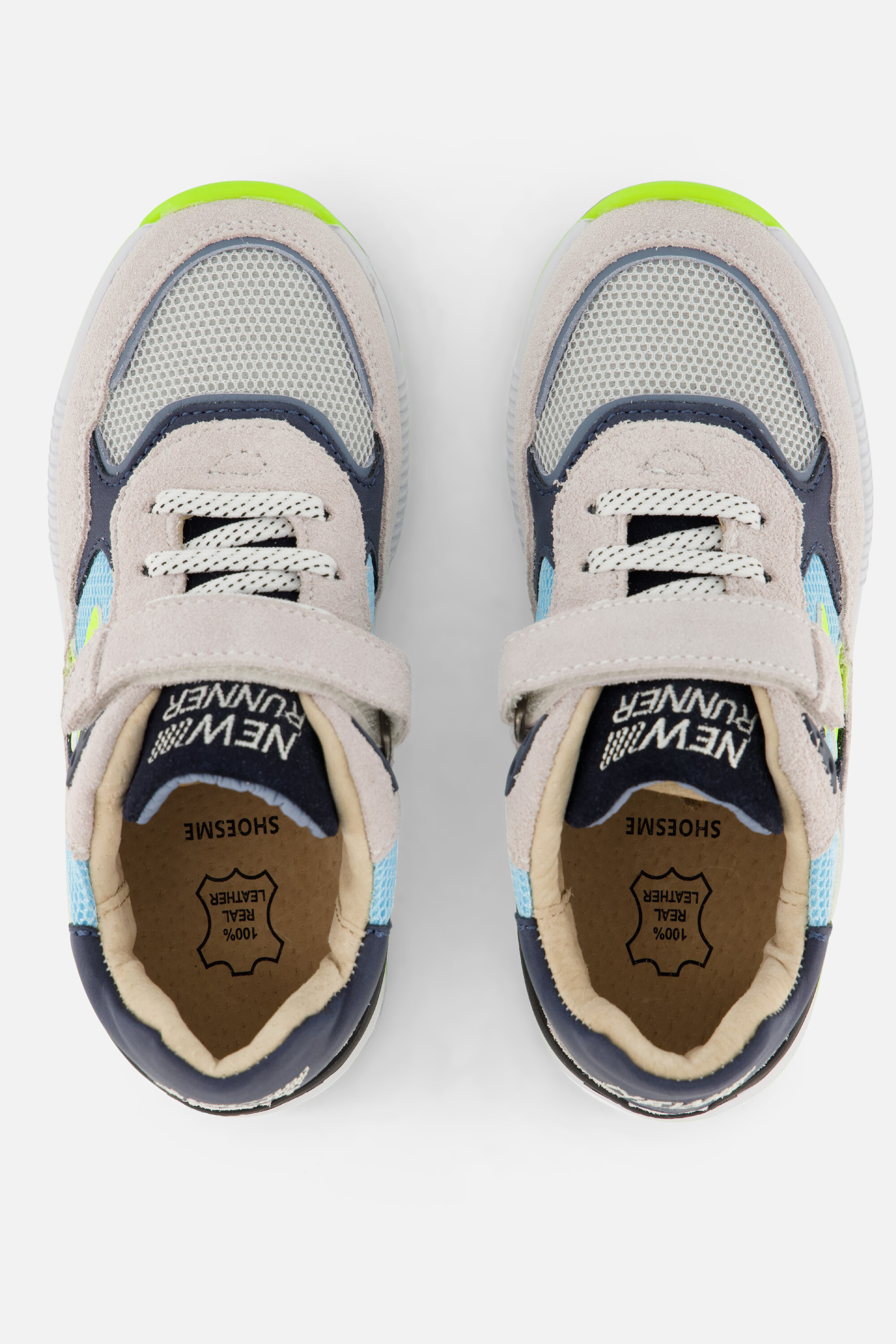 Shoesme Trainer Sneakers grijs Leer afbeelding 3