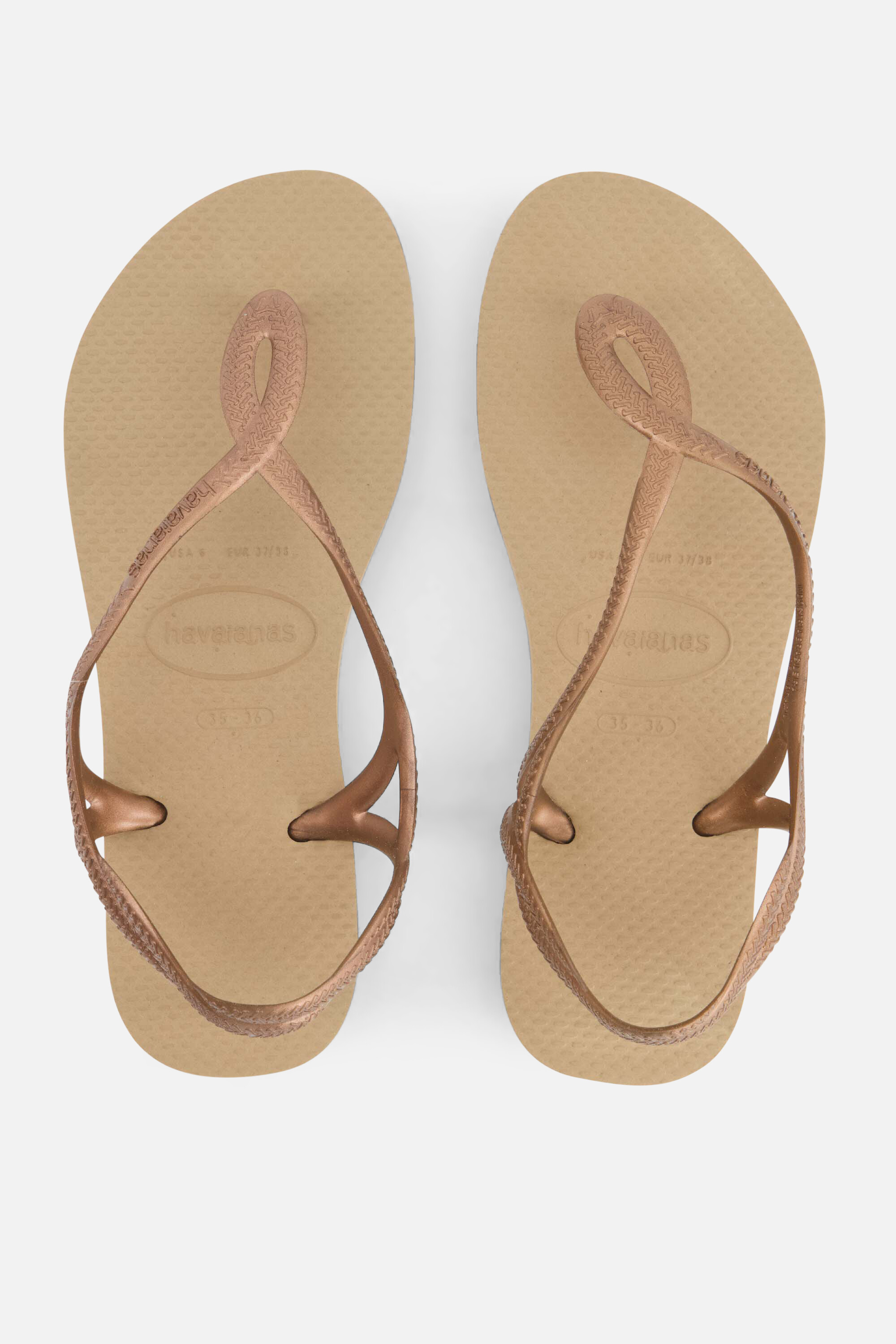 Havaianas Luna Sandalen goud Rubber afbeelding 2
