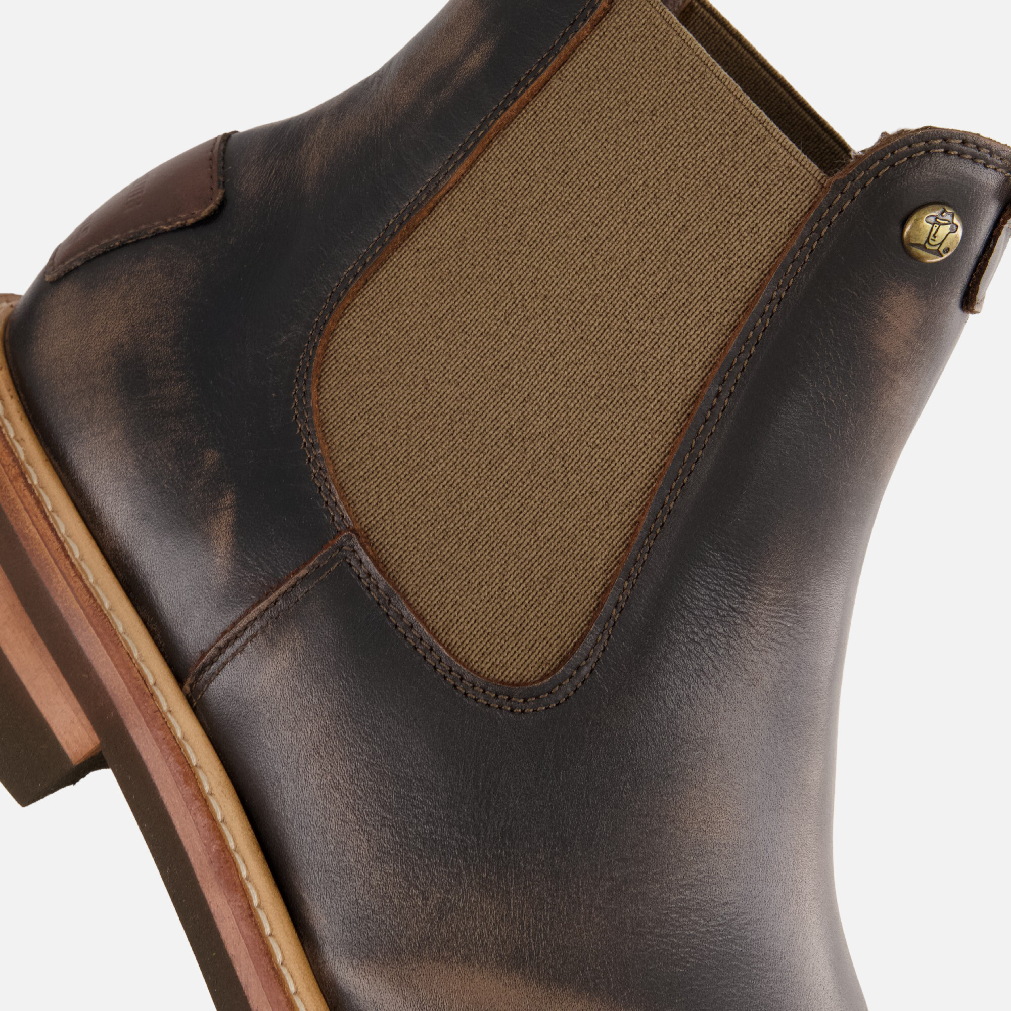 Panama Jack Elvin Igloo Chelsea boots taupe Leer afbeelding 4