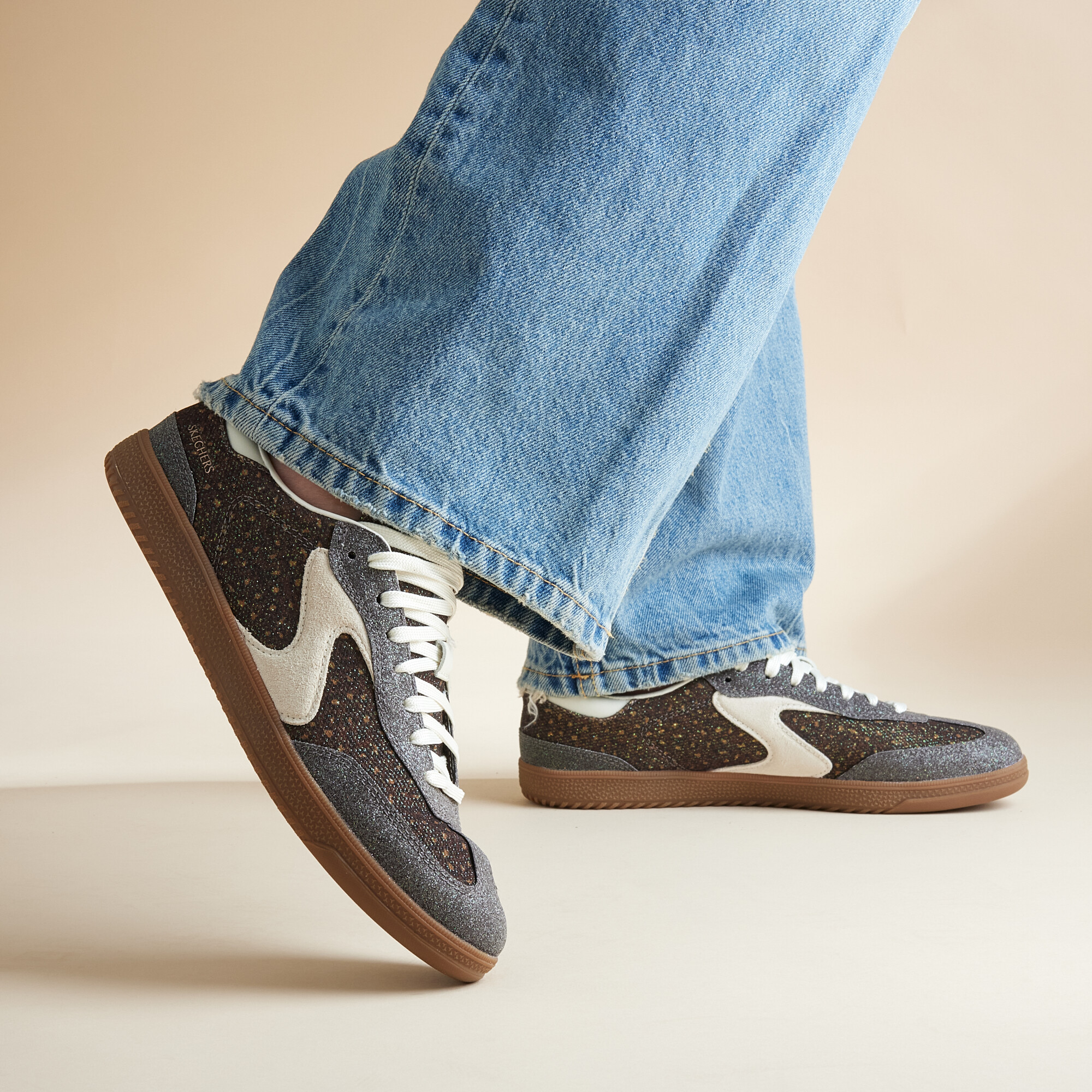 Skechers Hotshot Leopard Magic Sneakers bruin