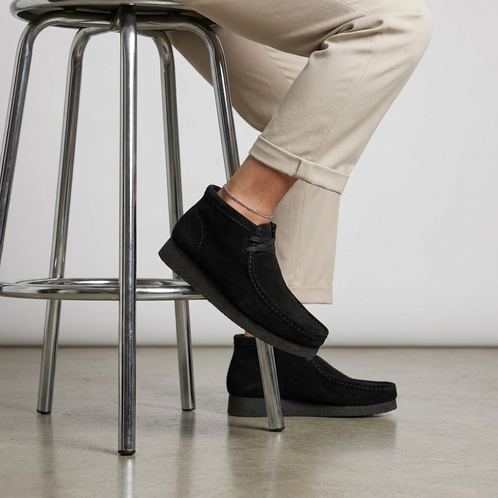 Clarks Wallabee Evo Veterboots zwart Suede
