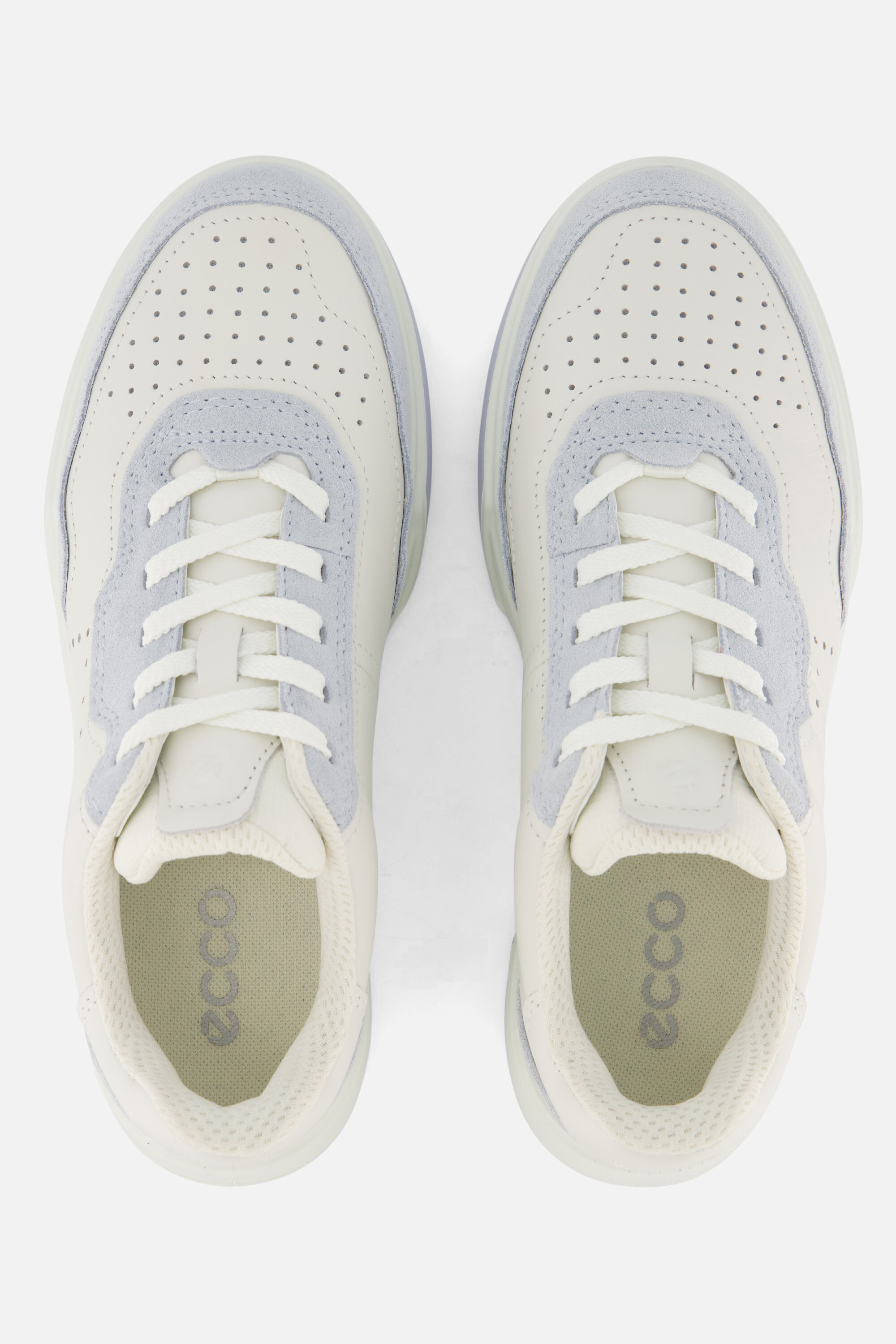 Ecco Street Court Sneakers wit Leer afbeelding 2