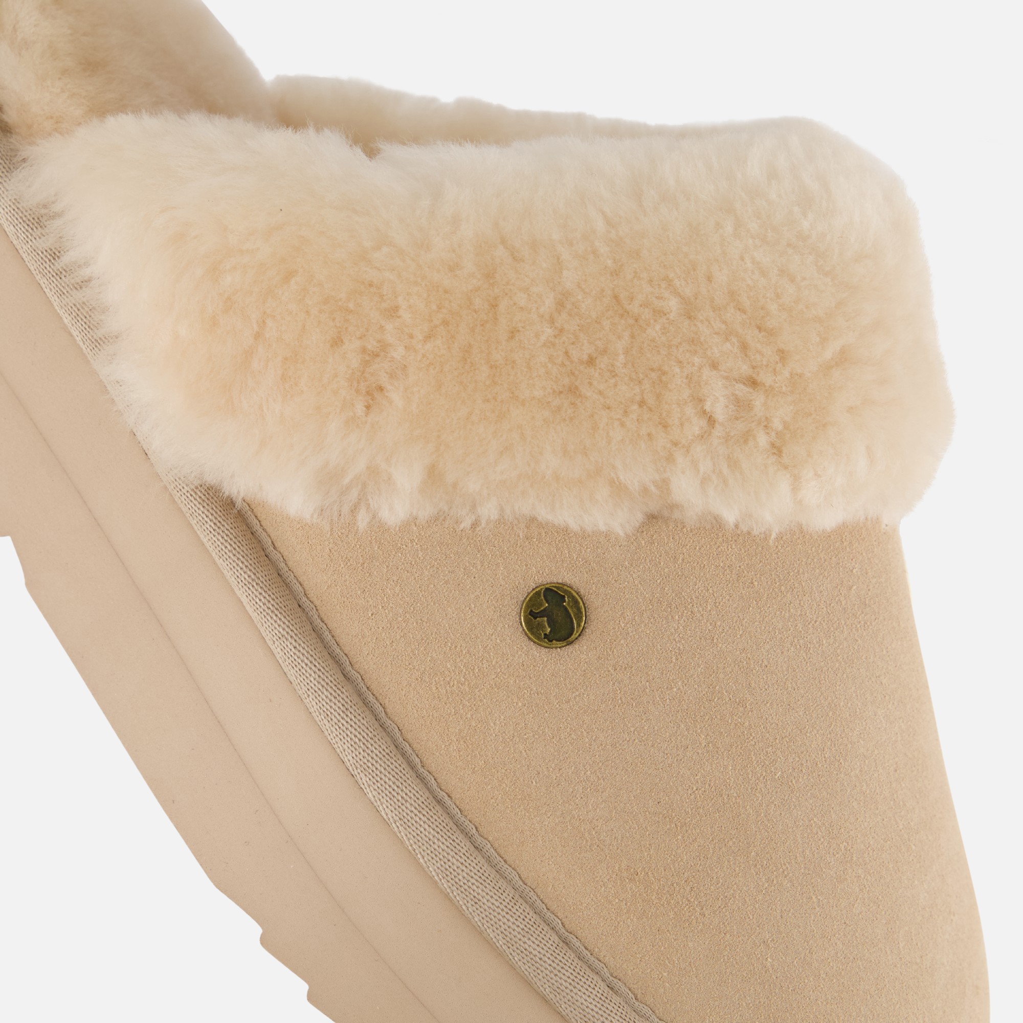Warmbat Flurry Plateau Pantoffels beige Suede afbeelding 4