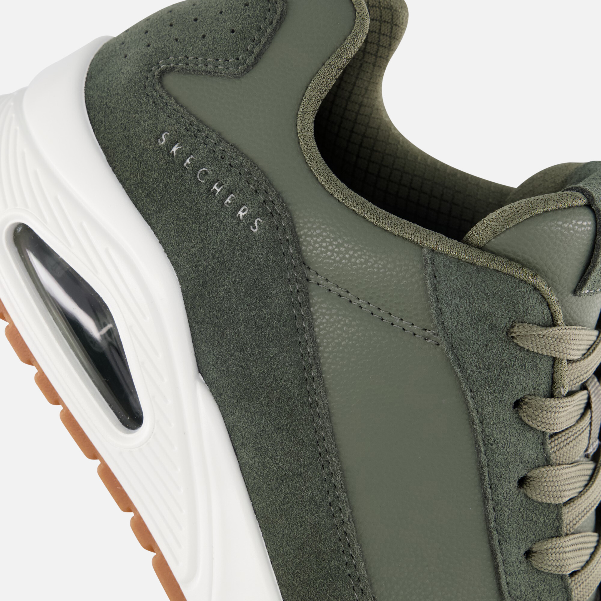 Skechers Uno Stacre Sneakers groen Leer afbeelding 4