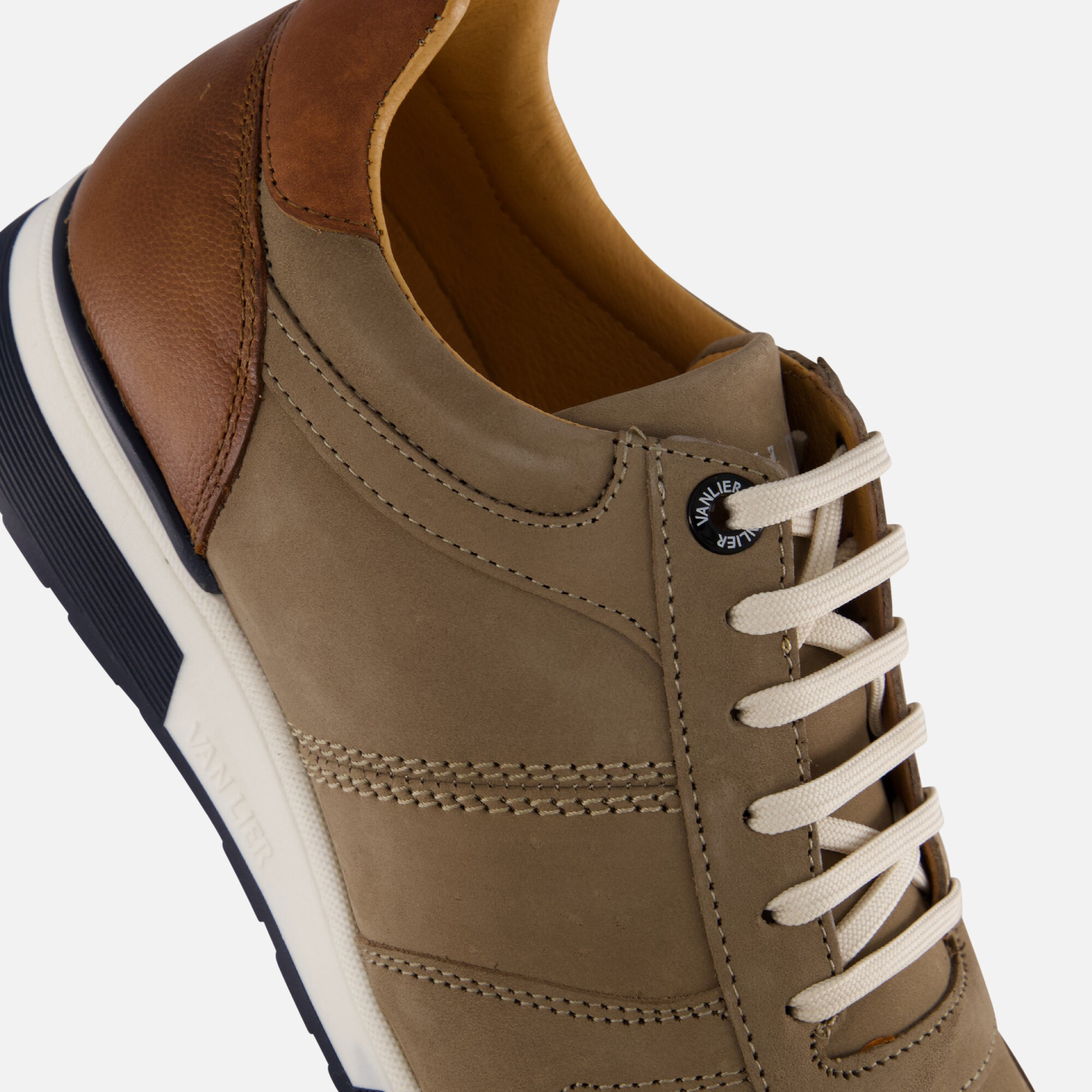 Van Lier Positano Sneakers taupe Nubuck afbeelding 4