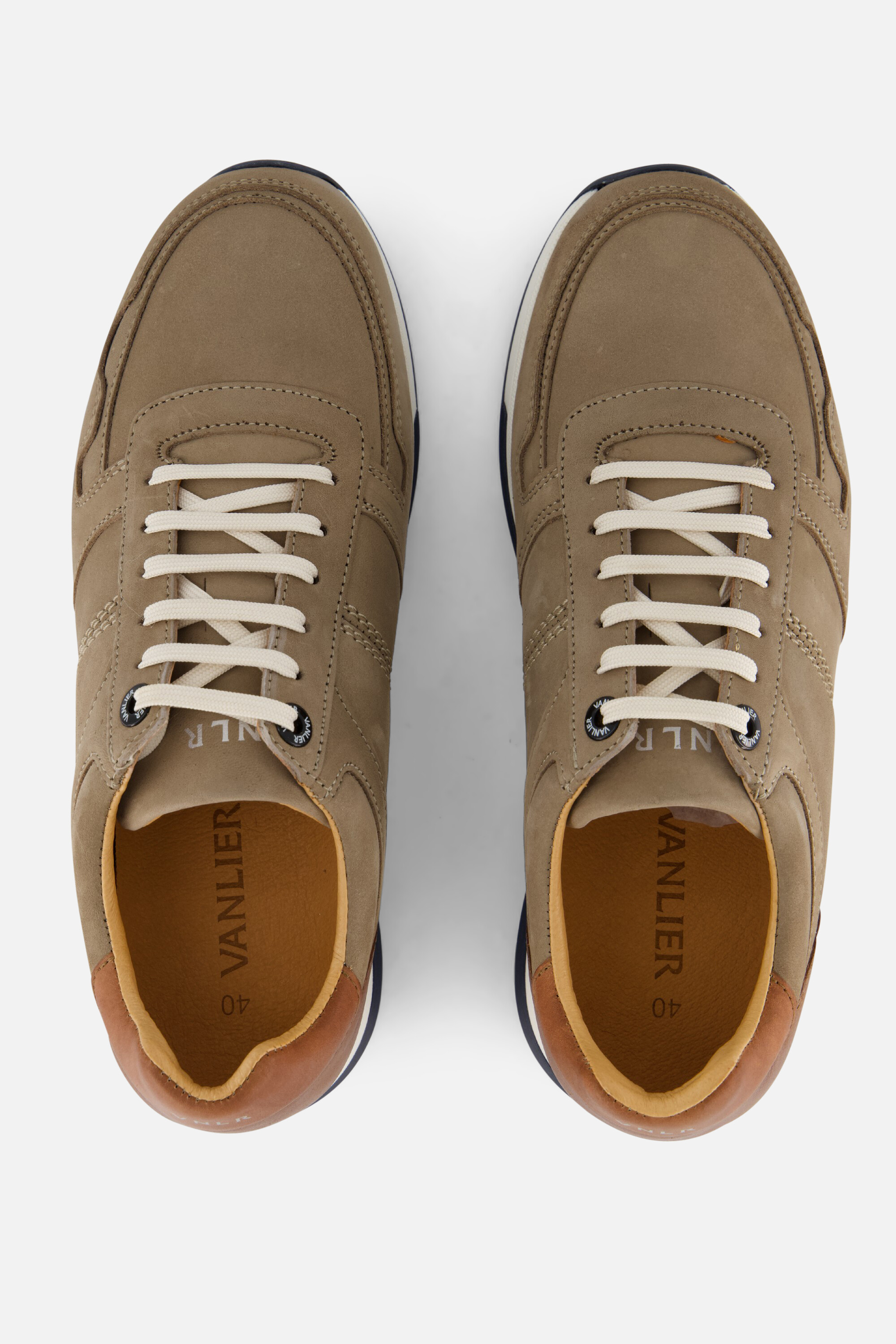 Van Lier Positano Sneakers taupe Nubuck afbeelding 2