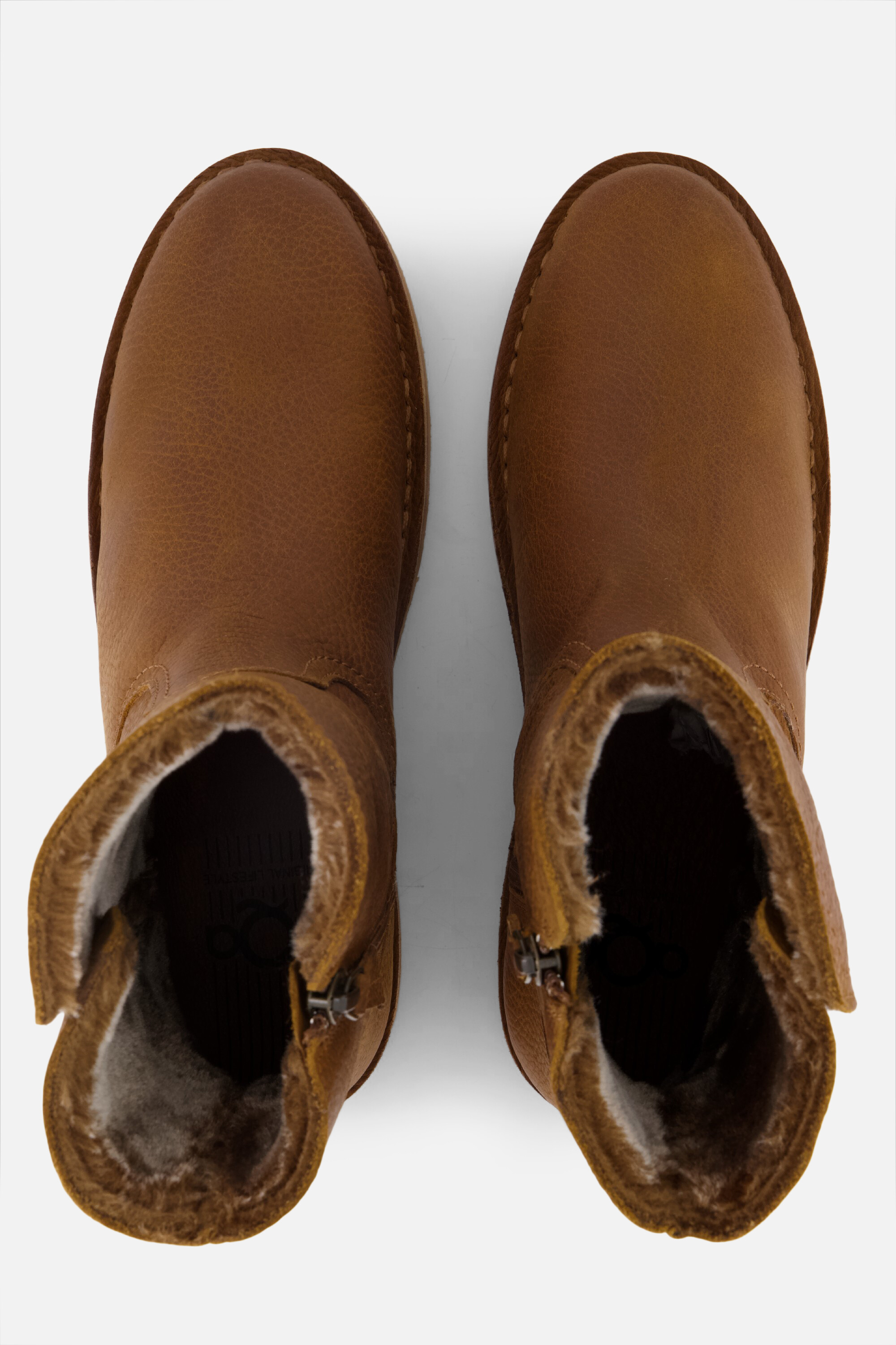 Aqa Enkellaarsjes taupe Nubuck afbeelding 3