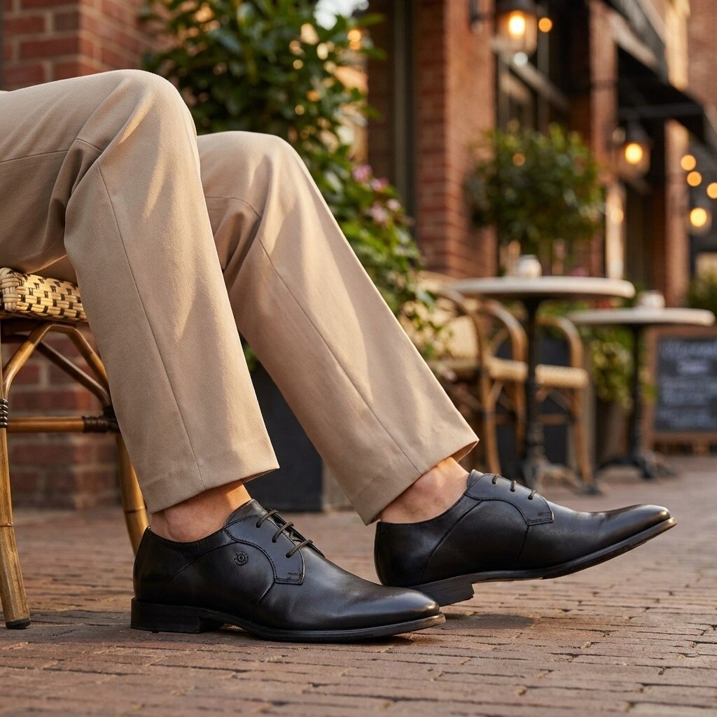 Bugatti Mansueto Flex Veterschoenen zwart Leer