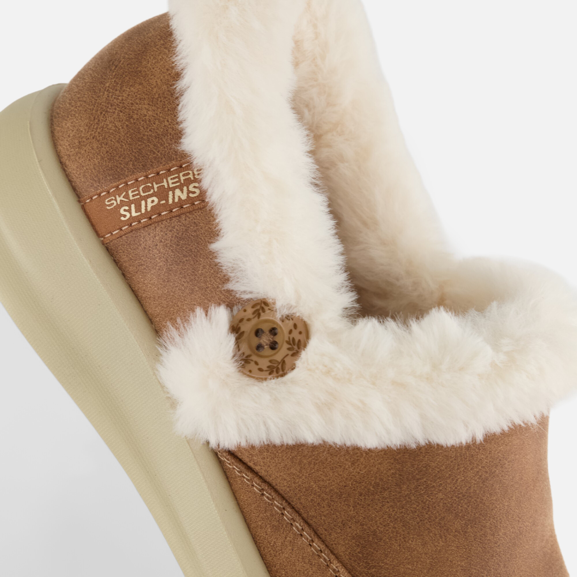 Skechers Slip-ins Cozy Escape Pantoffel cognac afbeelding 4