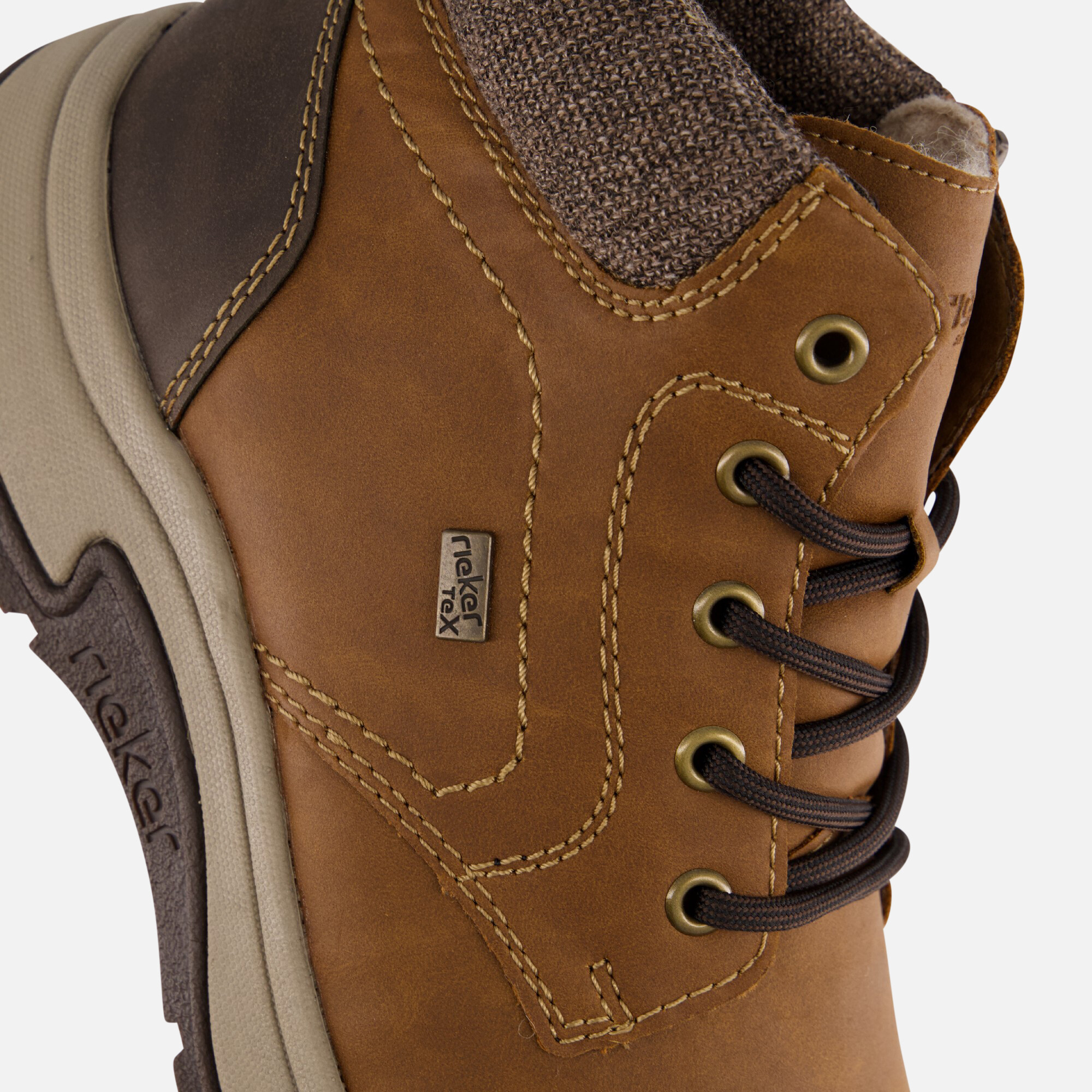 Rieker Veterboots bruin Leer afbeelding 4