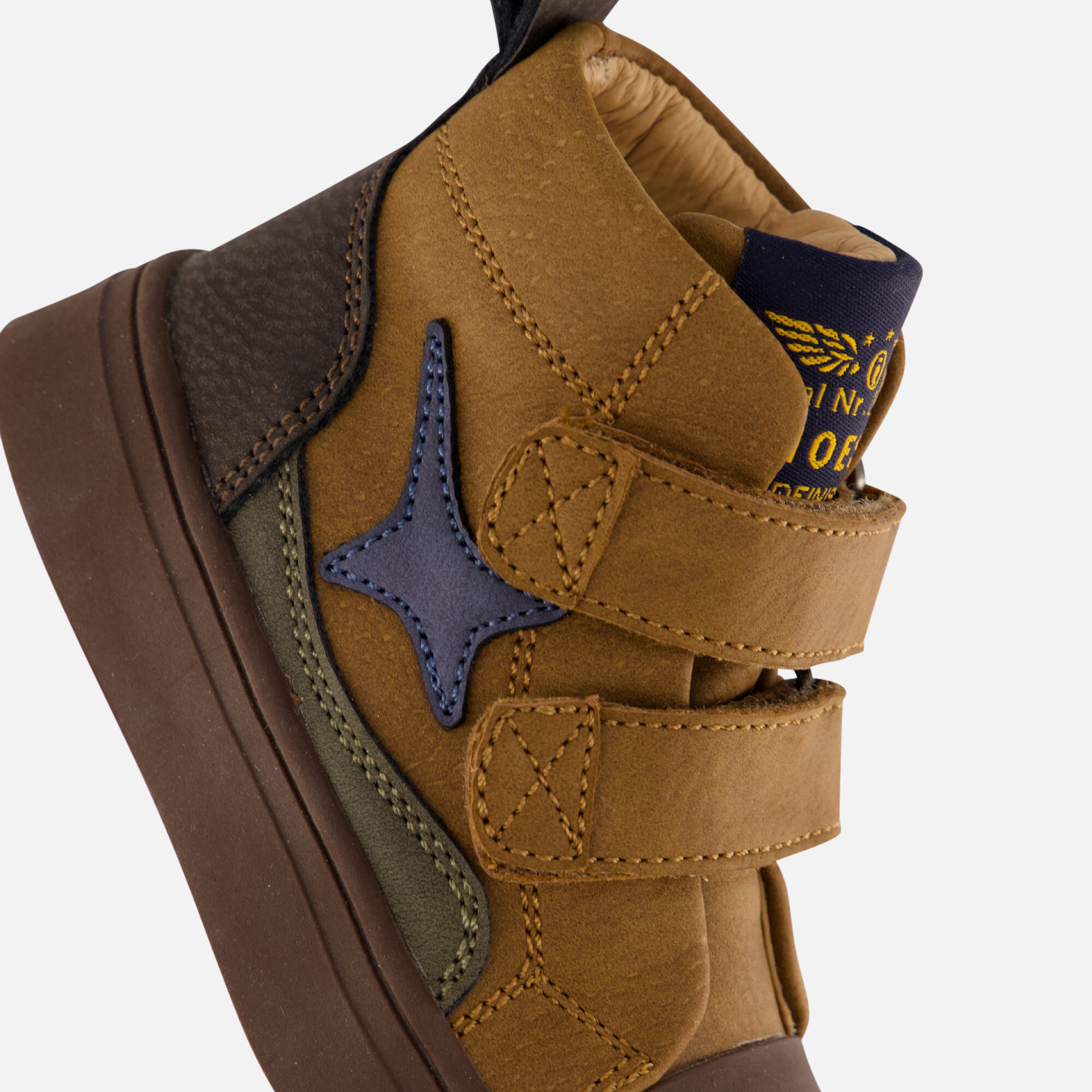 Shoesme Velcro Sneakers cognac Leer afbeelding 4