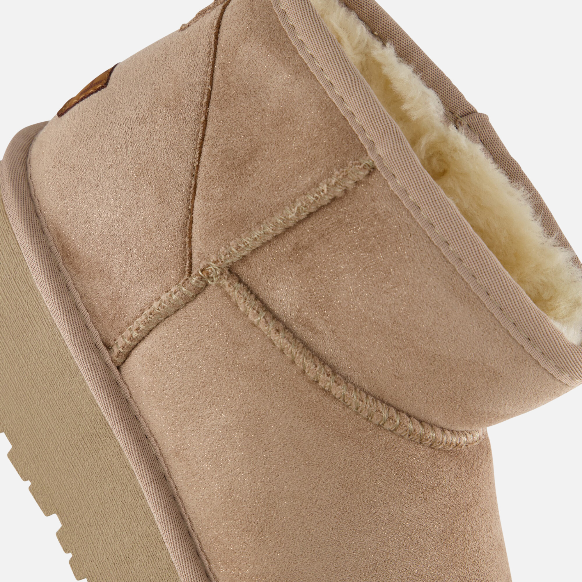POSH by Poelman Gevoerde boots glitter beige afbeelding 4