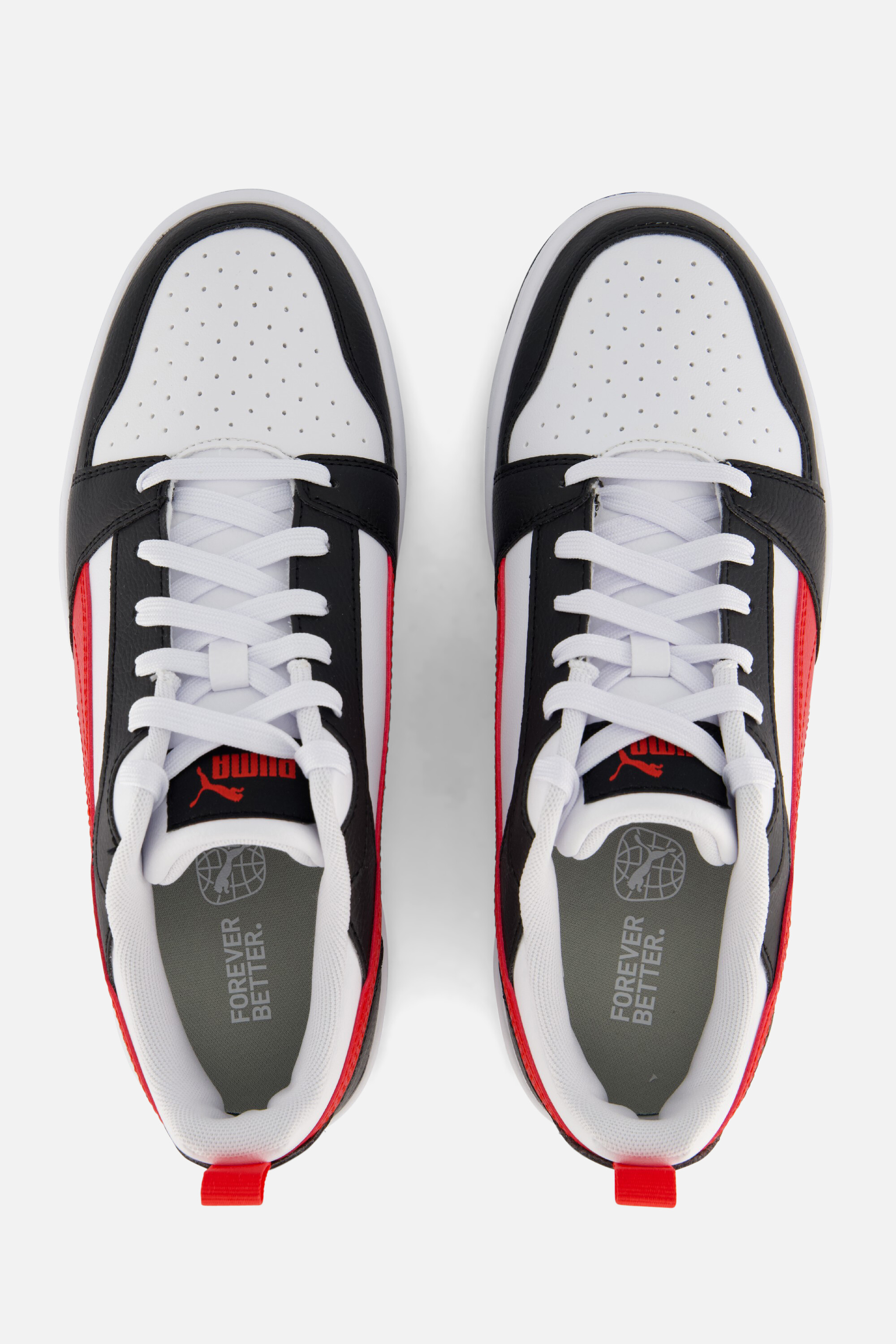 Puma Rebound v6 Low Sneakers wit Imitatieleer afbeelding 2