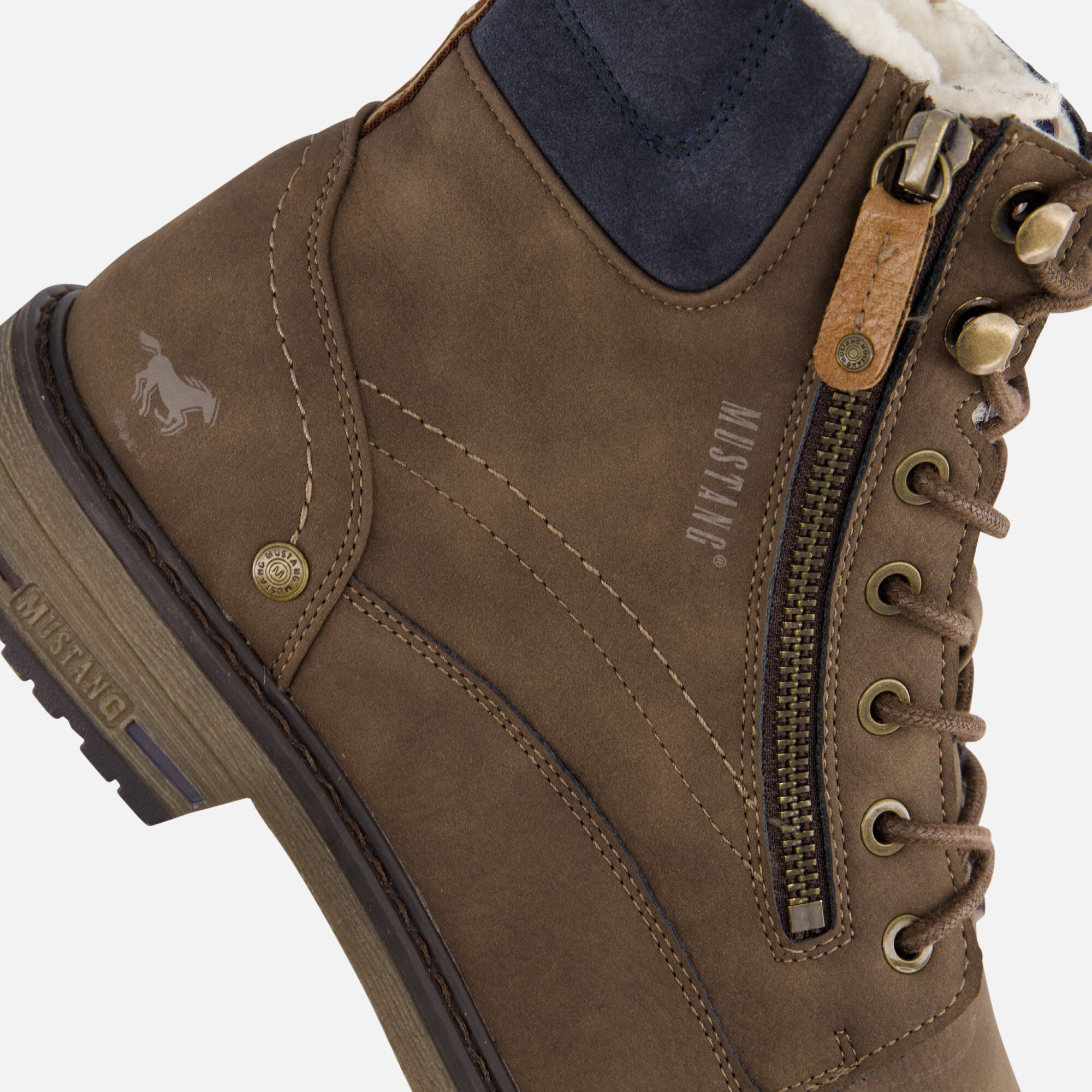 Mustang Veterboots bruin Synthetisch afbeelding 4