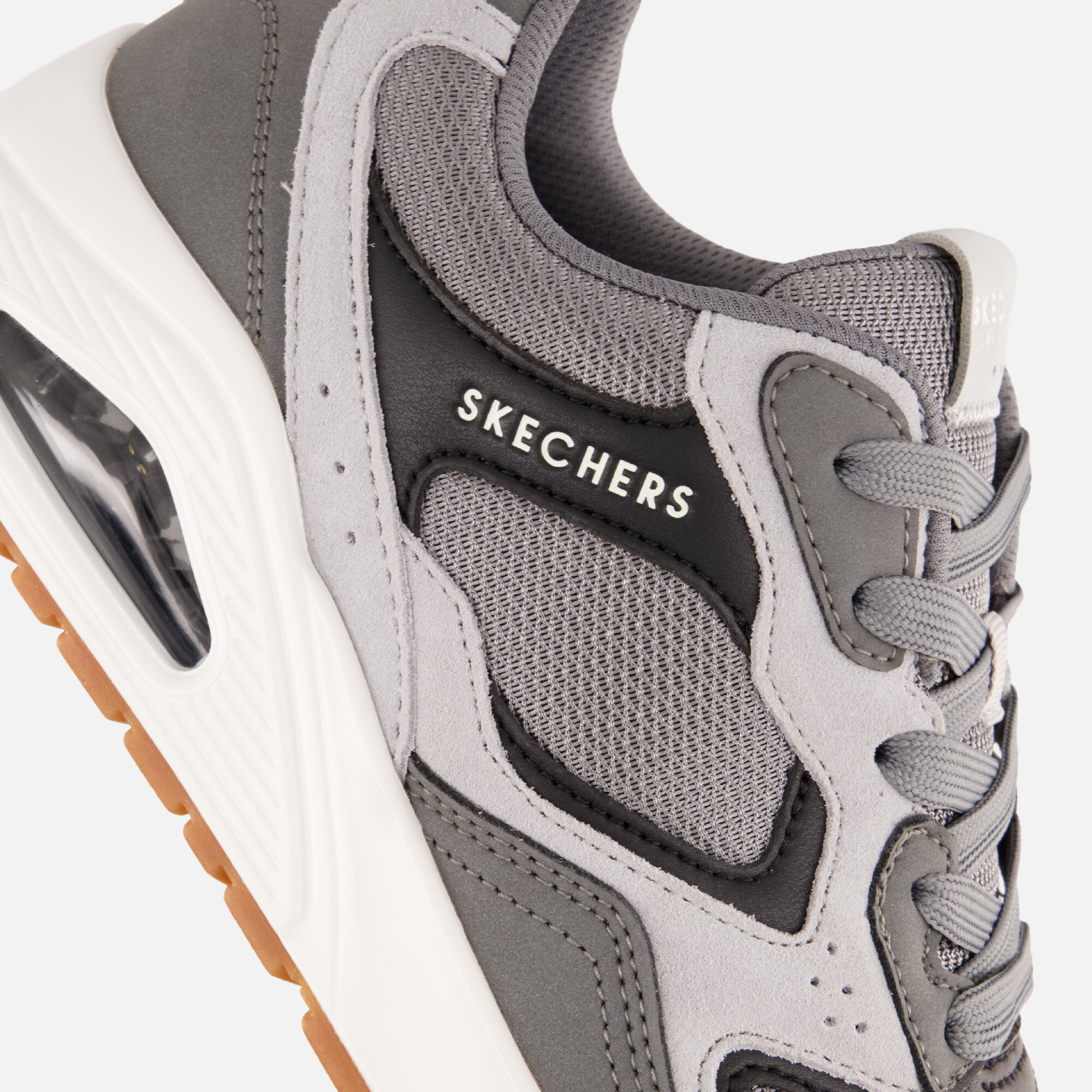 Skechers Uno Sneakers grijs Suede afbeelding 4