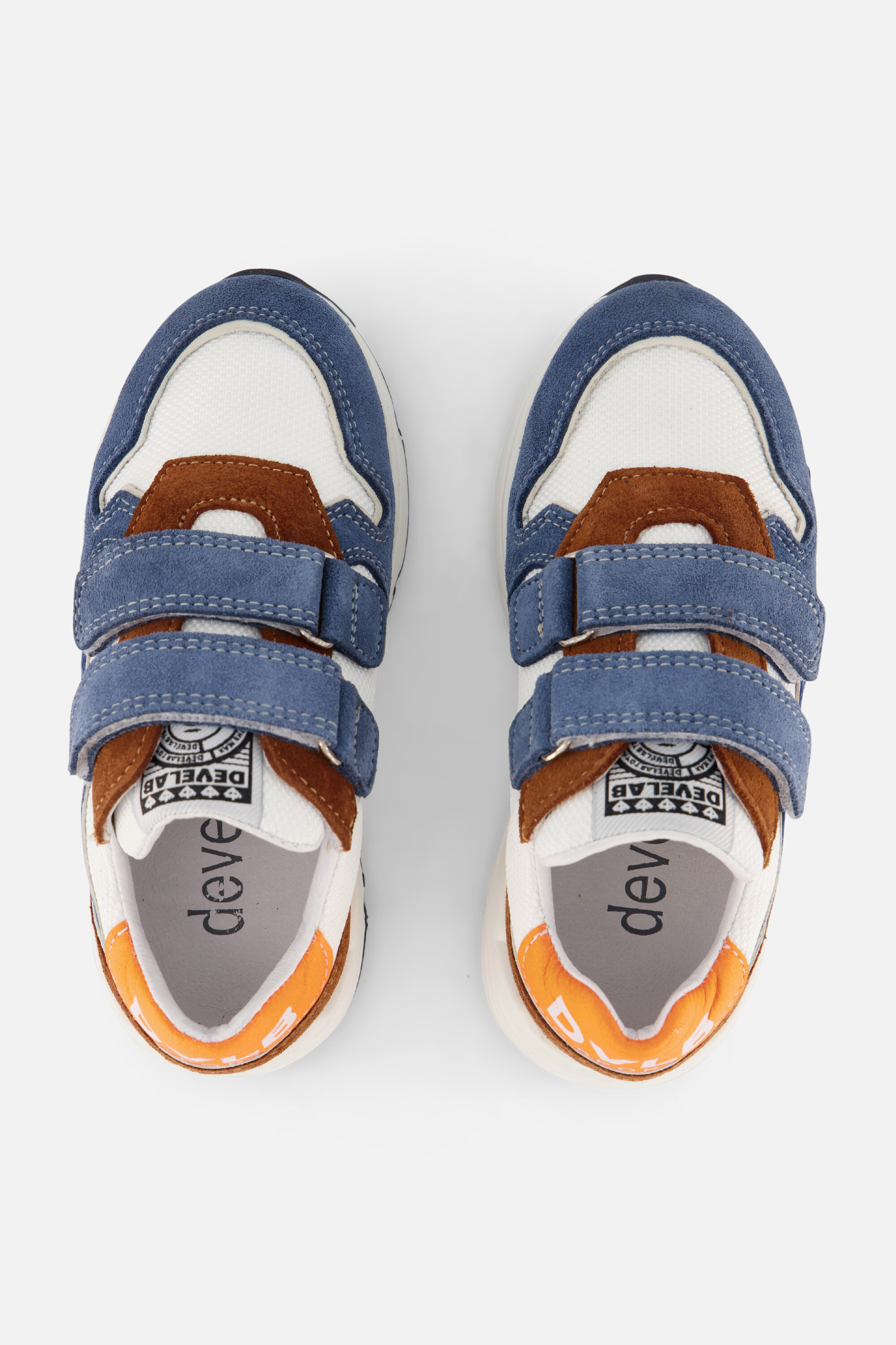Develab Low Cut Sneakers blauw Suede afbeelding 2