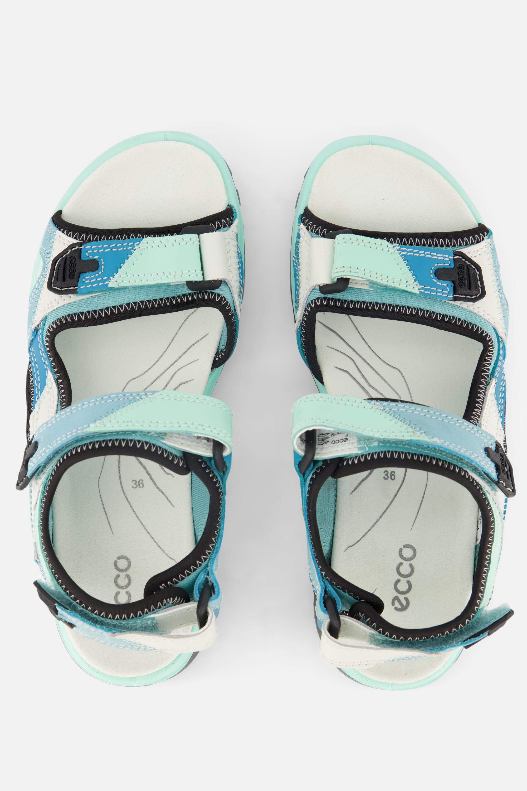Ecco Offroad Sandalen blauw Nubuck afbeelding 2