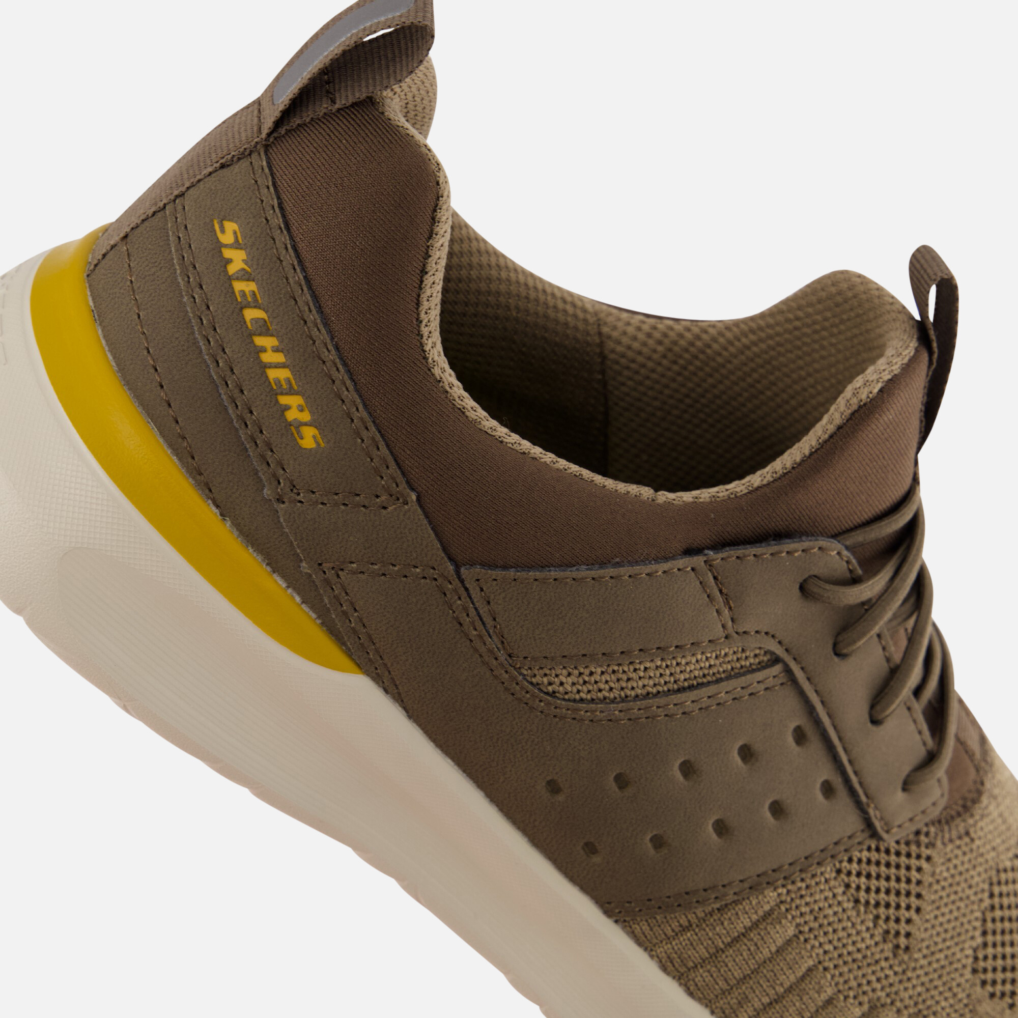 Skechers Lattimore Sneakers taupe Textiel afbeelding 4