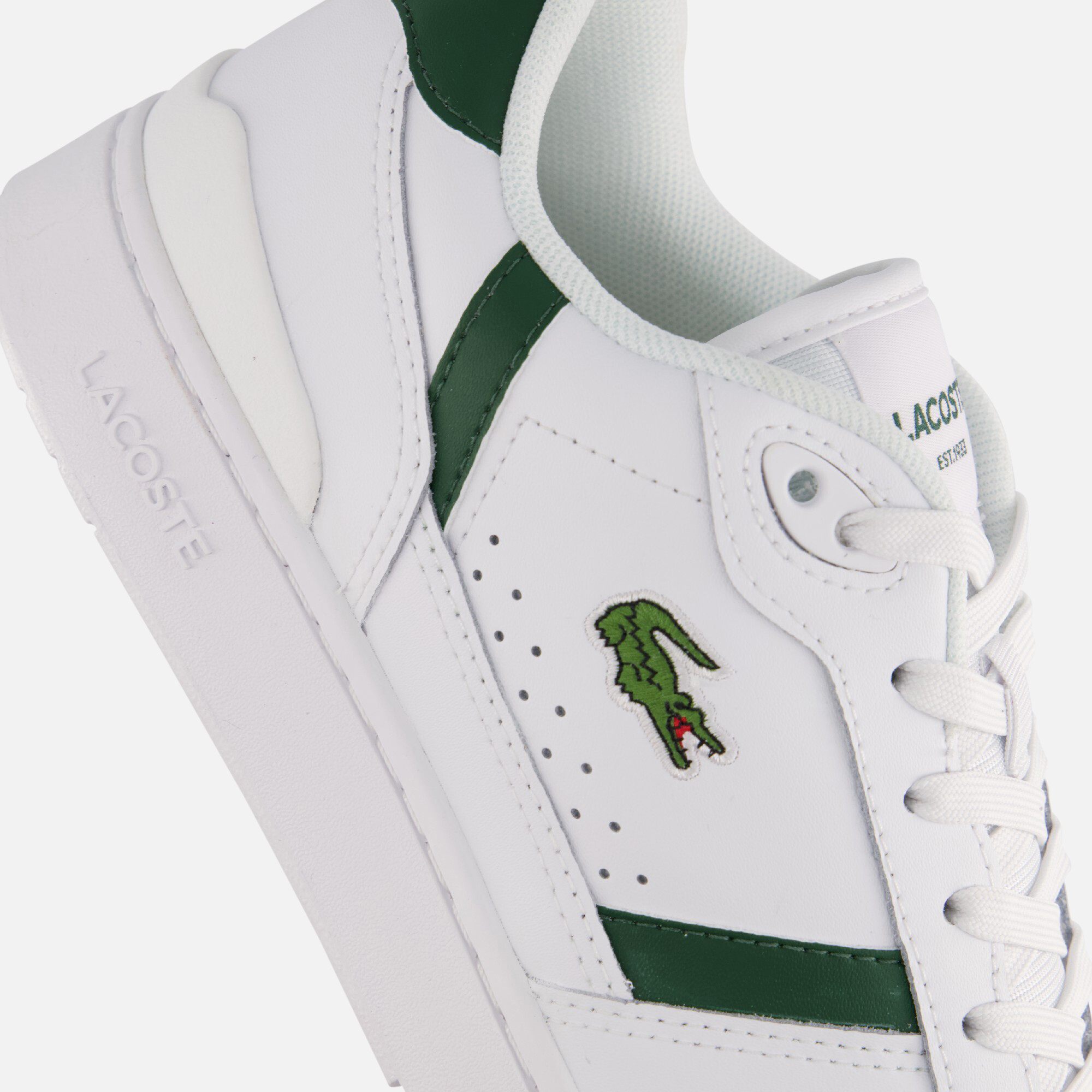 Lacoste T-Clip Sneakers wit Textiel afbeelding 4