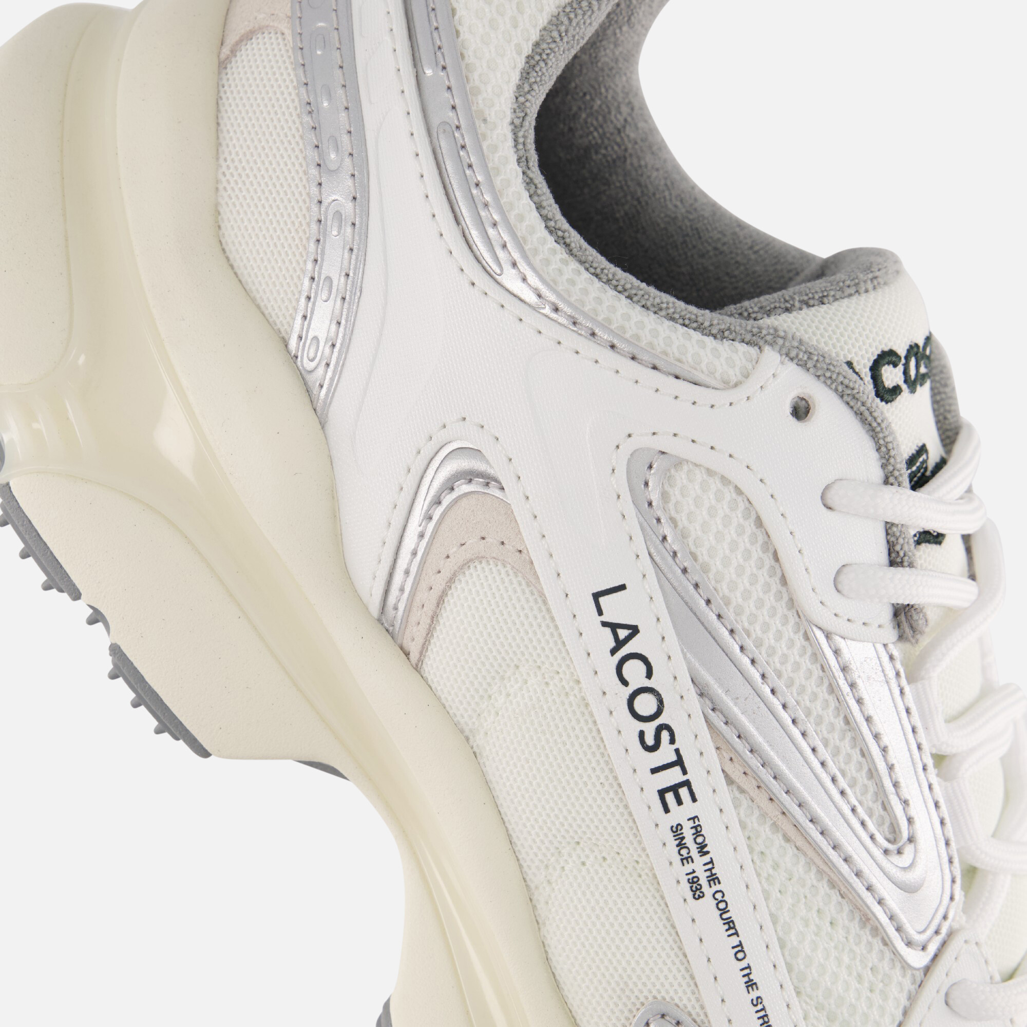 Lacoste L003 Evo 2K24 Sneakers wit Textiel afbeelding 4