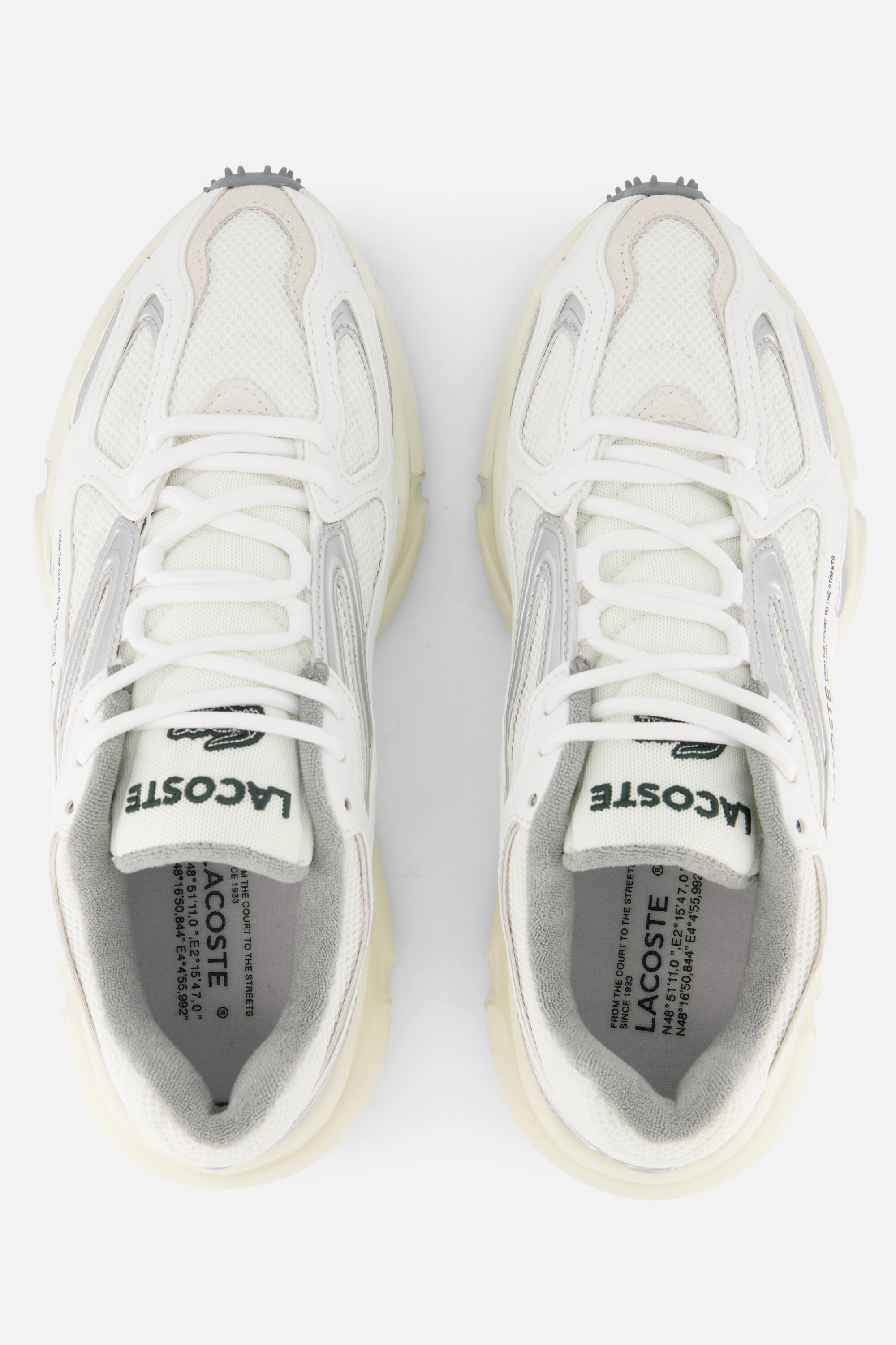 Lacoste L003 Evo 2K24 Sneakers wit Textiel afbeelding 2
