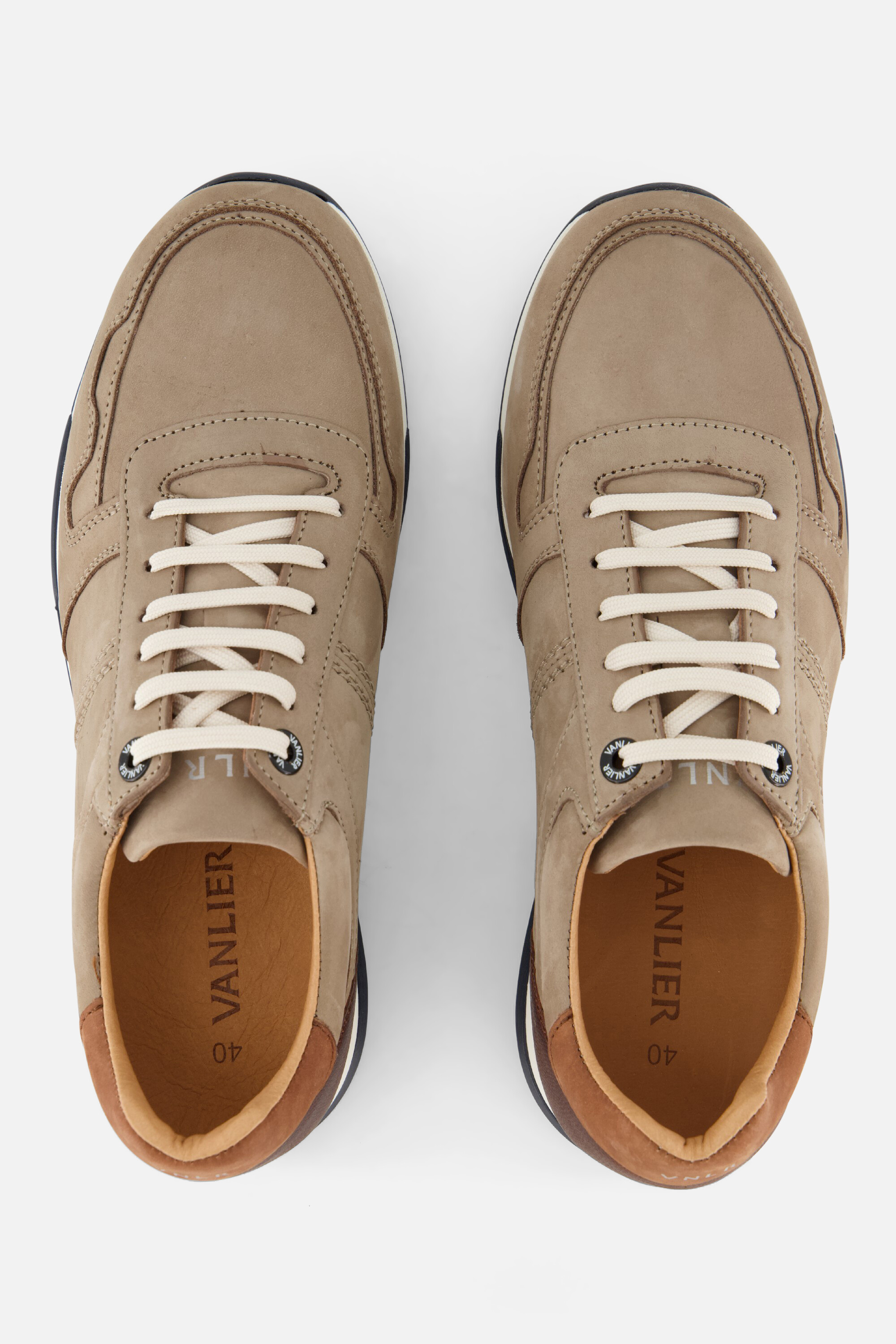 Van Lier Positano Sneakers taupe Leer afbeelding 2
