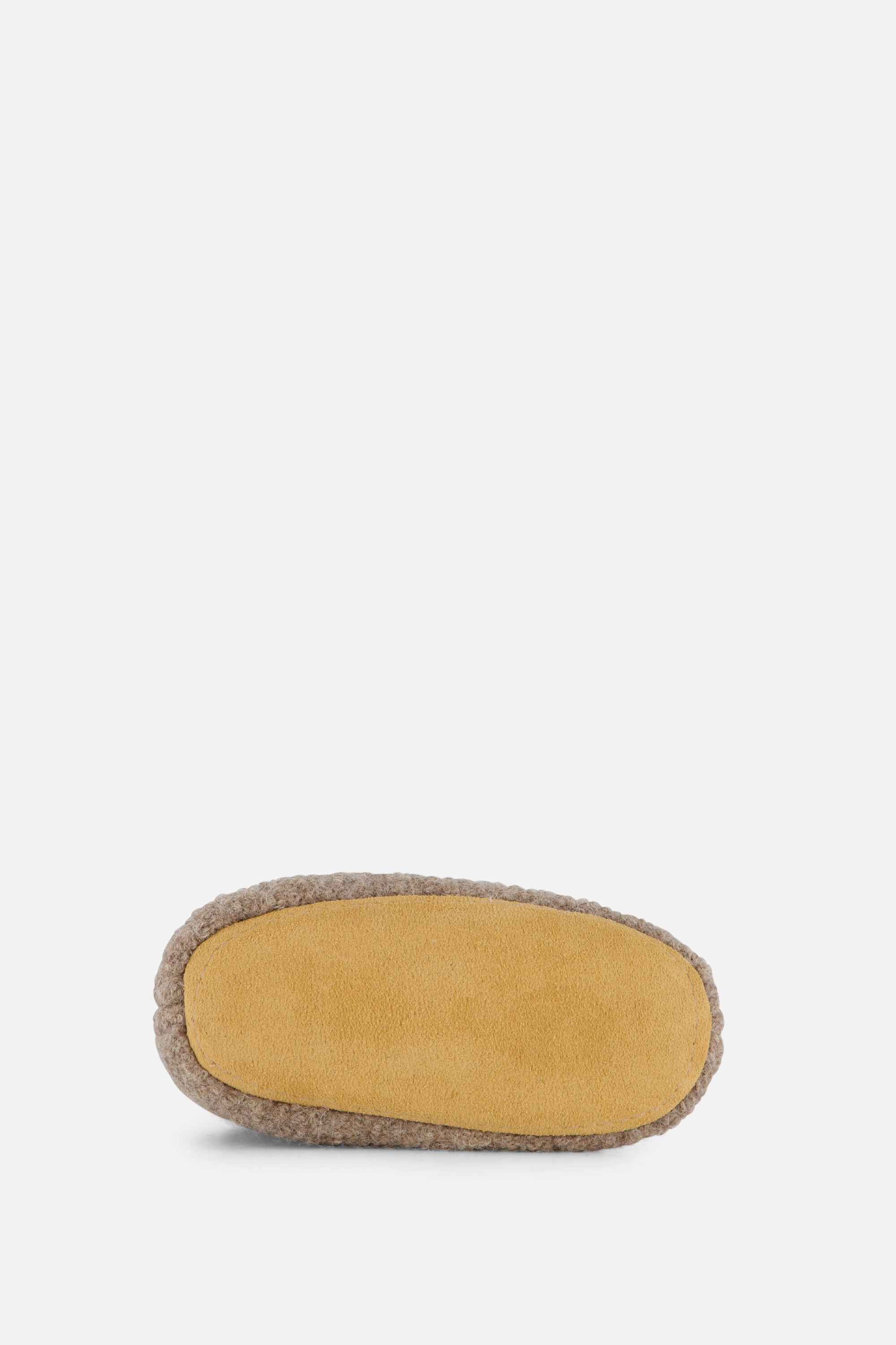 Bergstein cozy baby slofjes beige afbeelding 3
