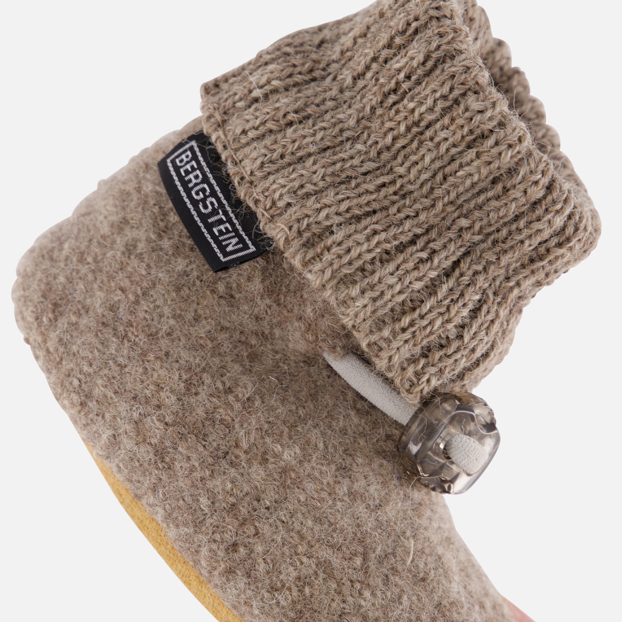 Bergstein cozy baby slofjes beige afbeelding 4