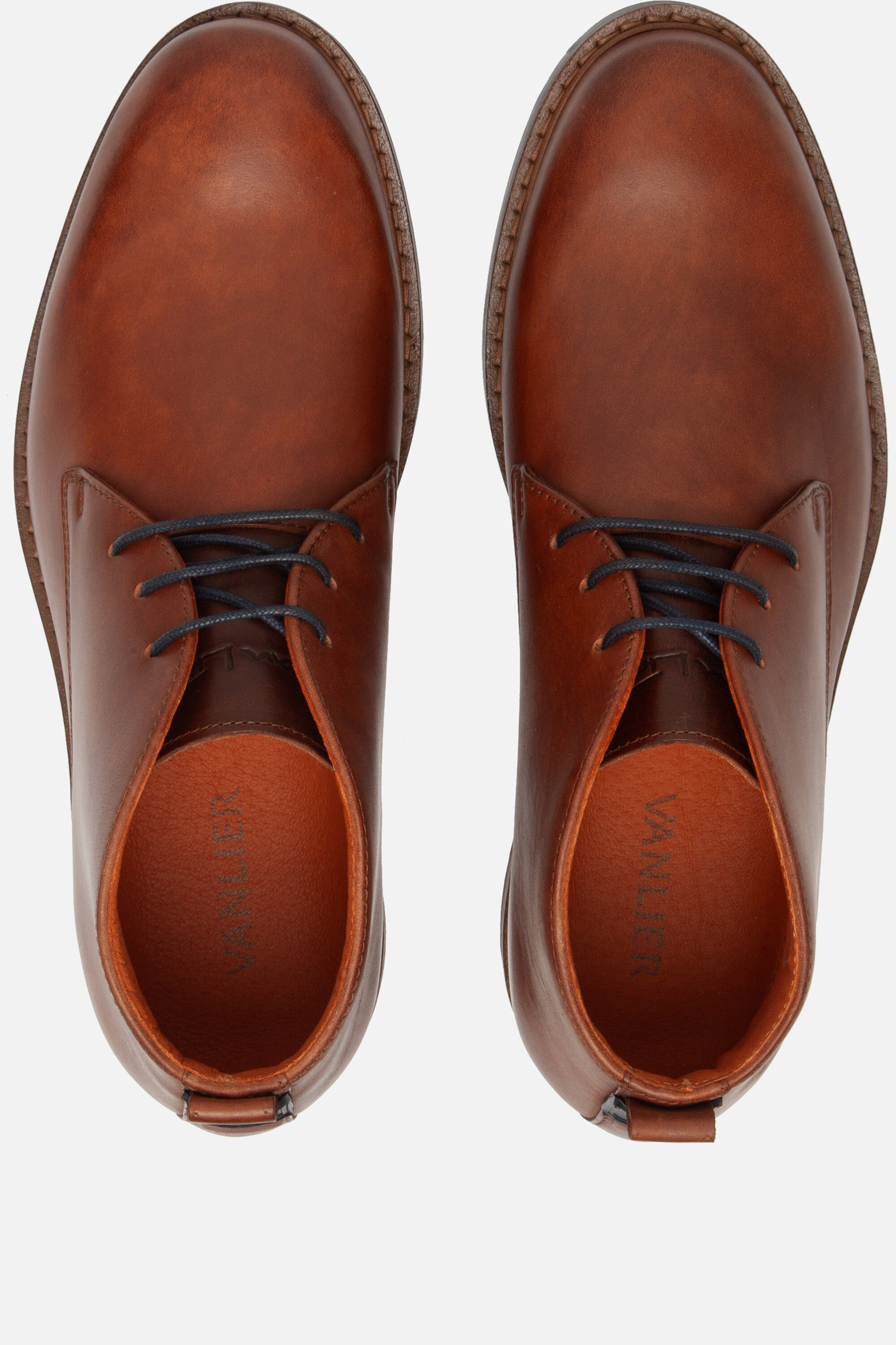 Van Lier Boston Veterschoenen cognac Leer afbeelding 2