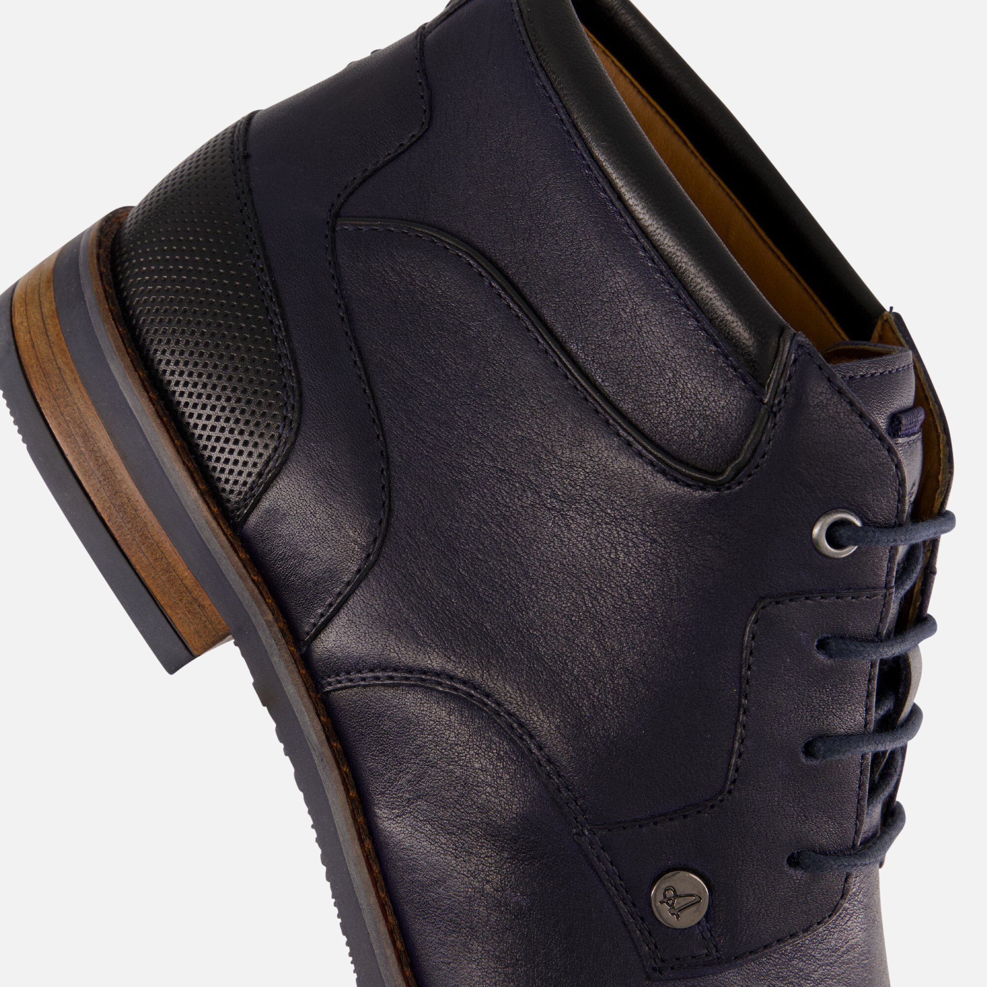 Australian Limone Veterschoenen blauw Leer afbeelding 4