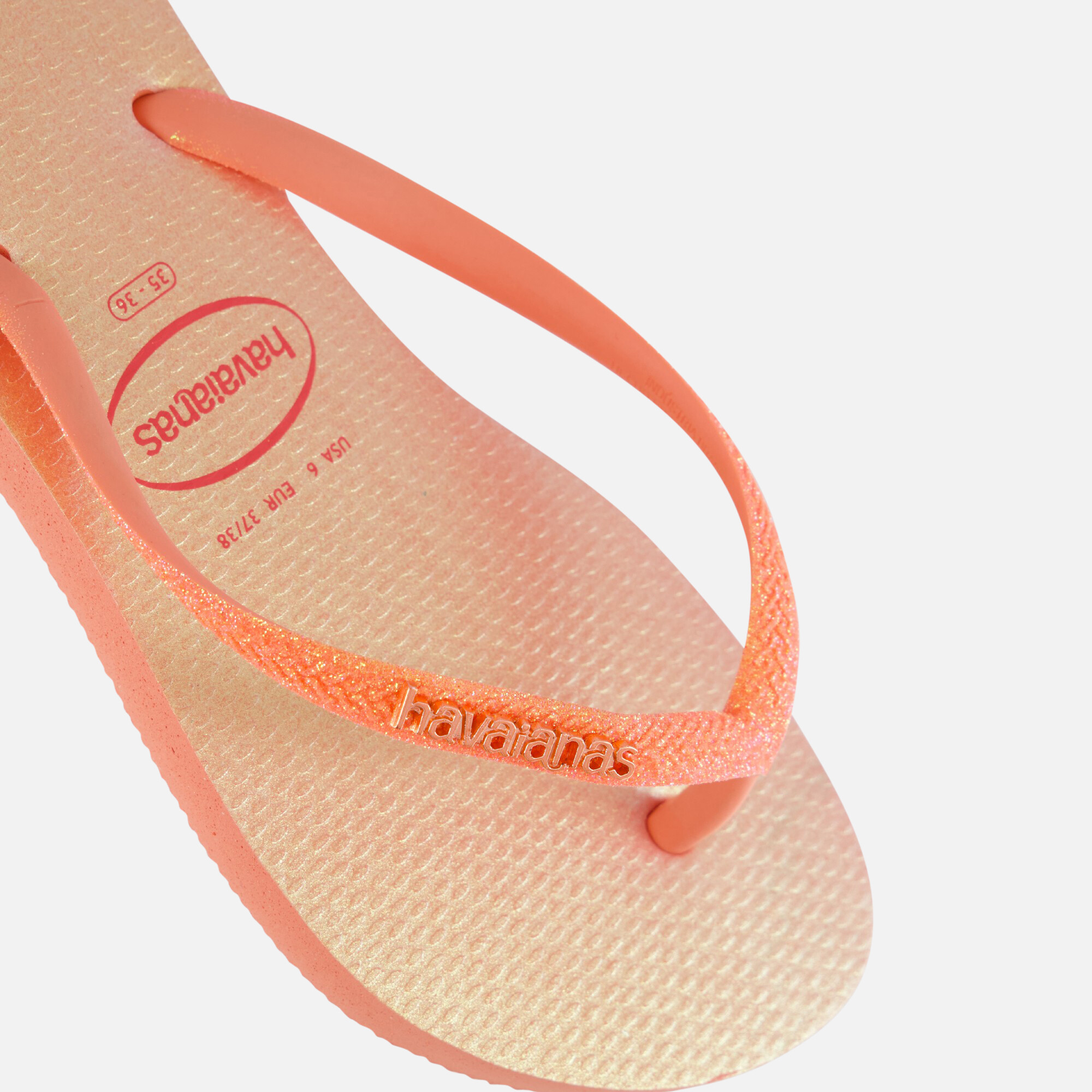 Havaianas Slim Glitter Neon Slippers roze afbeelding 3