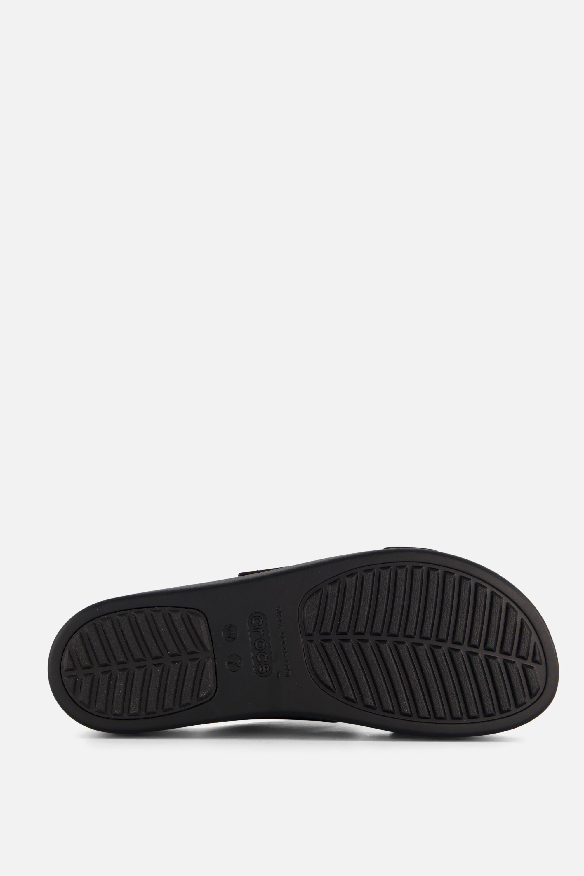 Crocs Brooklyn Buckle Wedge Slippers zwart afbeelding 2