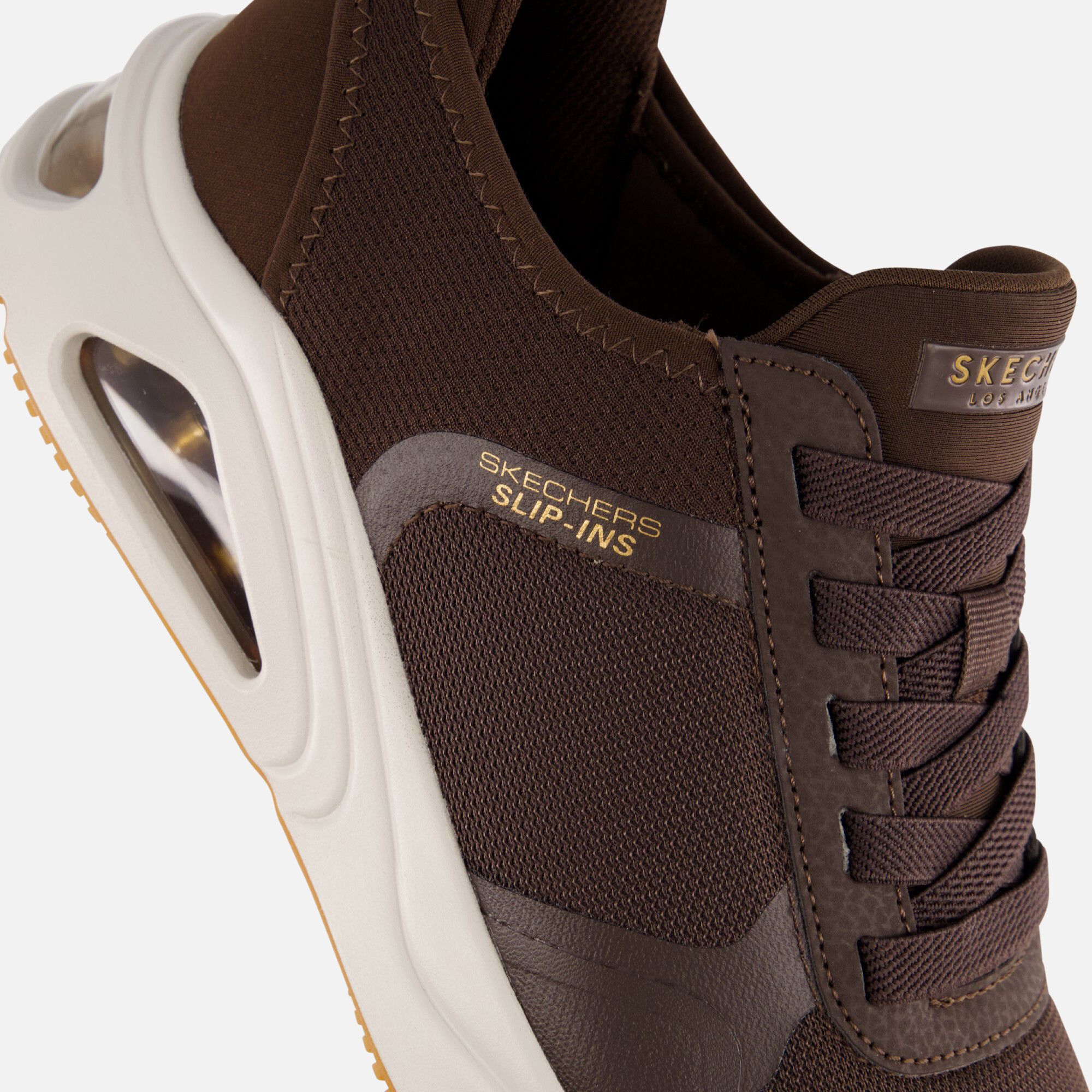 Skechers Tres-Air Uno Sneakers bruin Textiel afbeelding 4