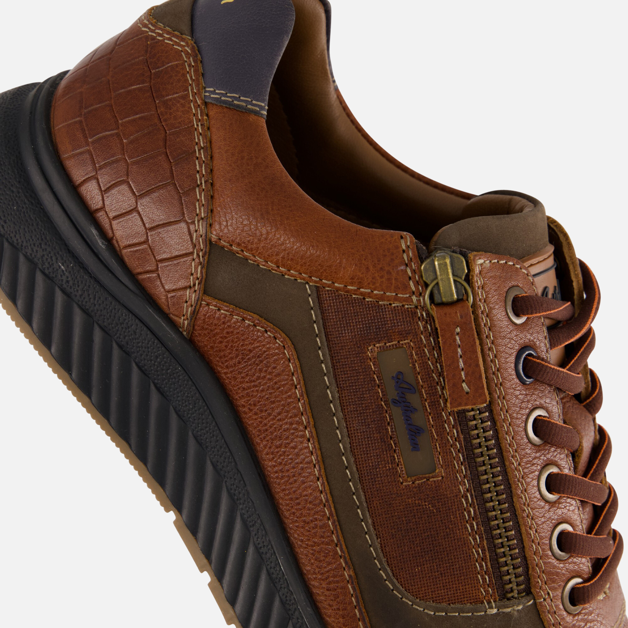 Australian Hatchback Sneakers cognac Leer afbeelding 4