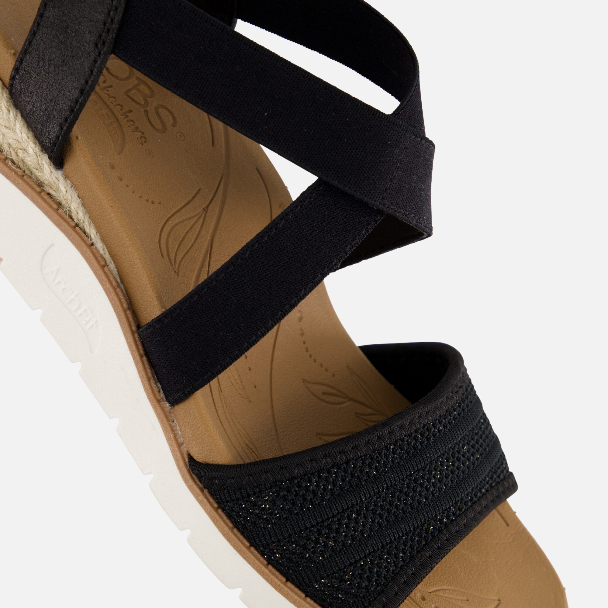 Skechers Bobs Arch Fit Beach Kiss Sandalen zwart afbeelding 3