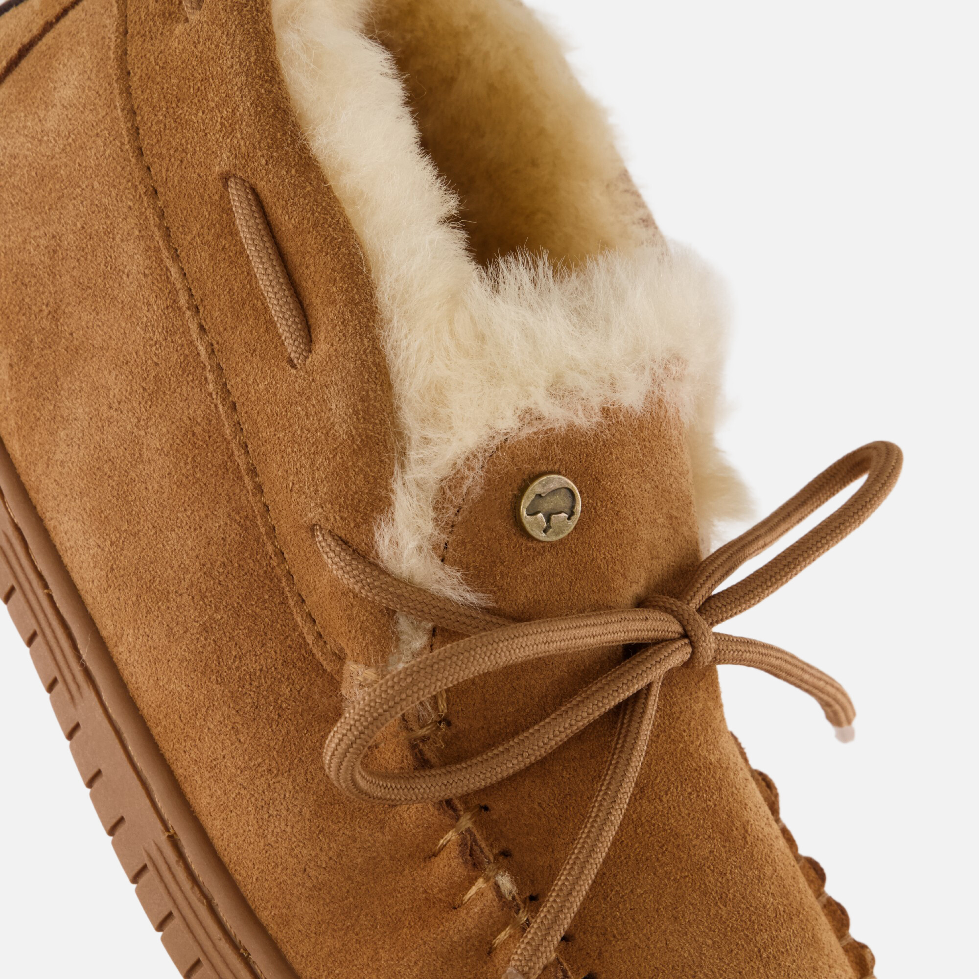 Warmbat Bunya Pantoffels cognac Suede afbeelding 4