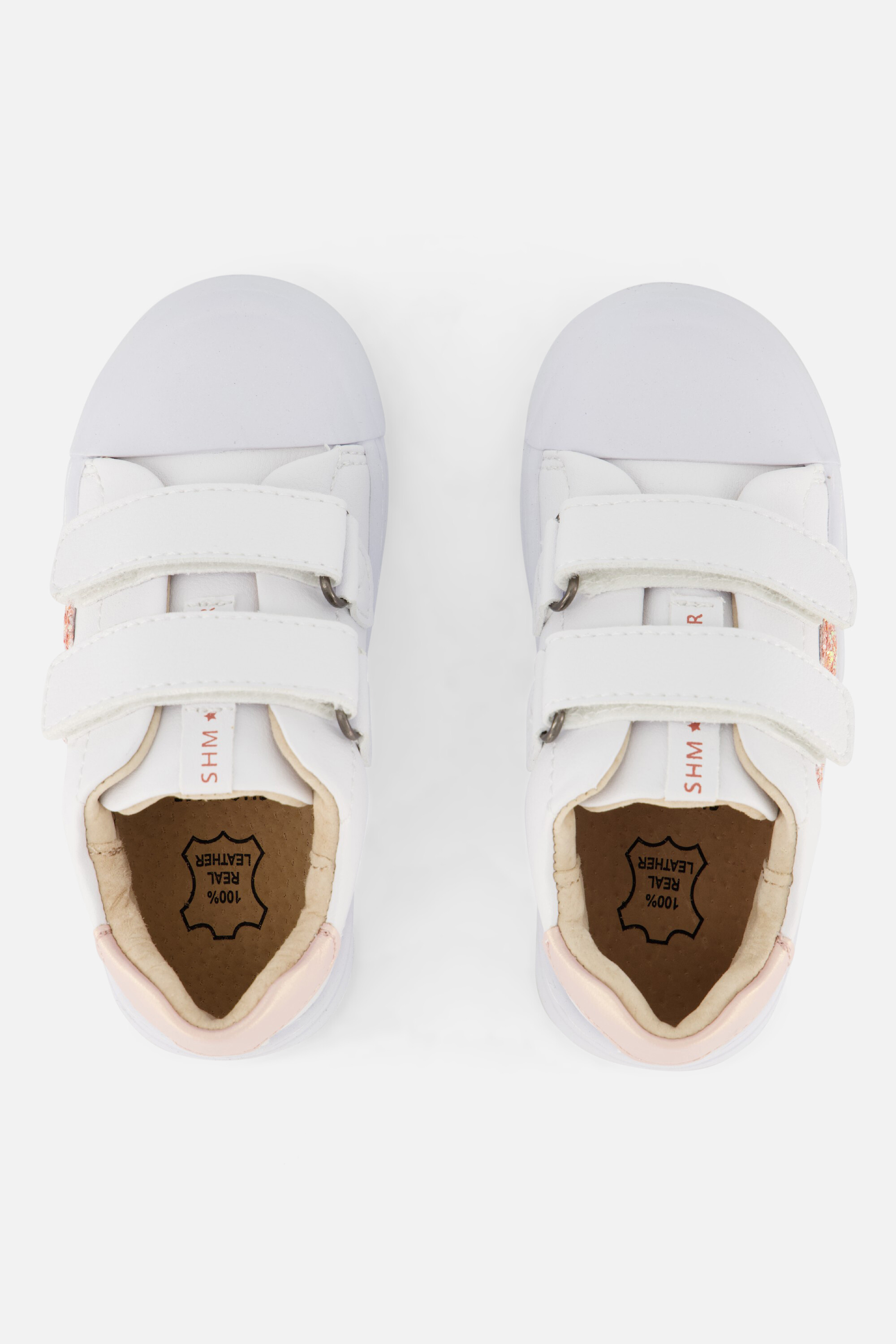 Shoesme Glitter Sneakers wit Leer afbeelding 3