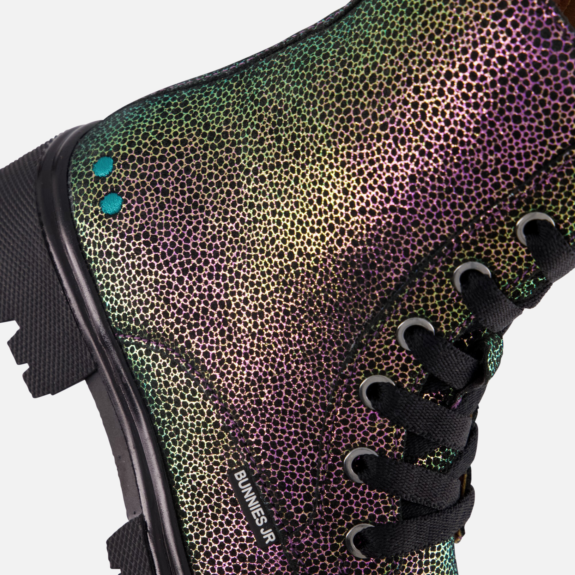 BunniesJR Saar Veterboots zwart Leer afbeelding 4