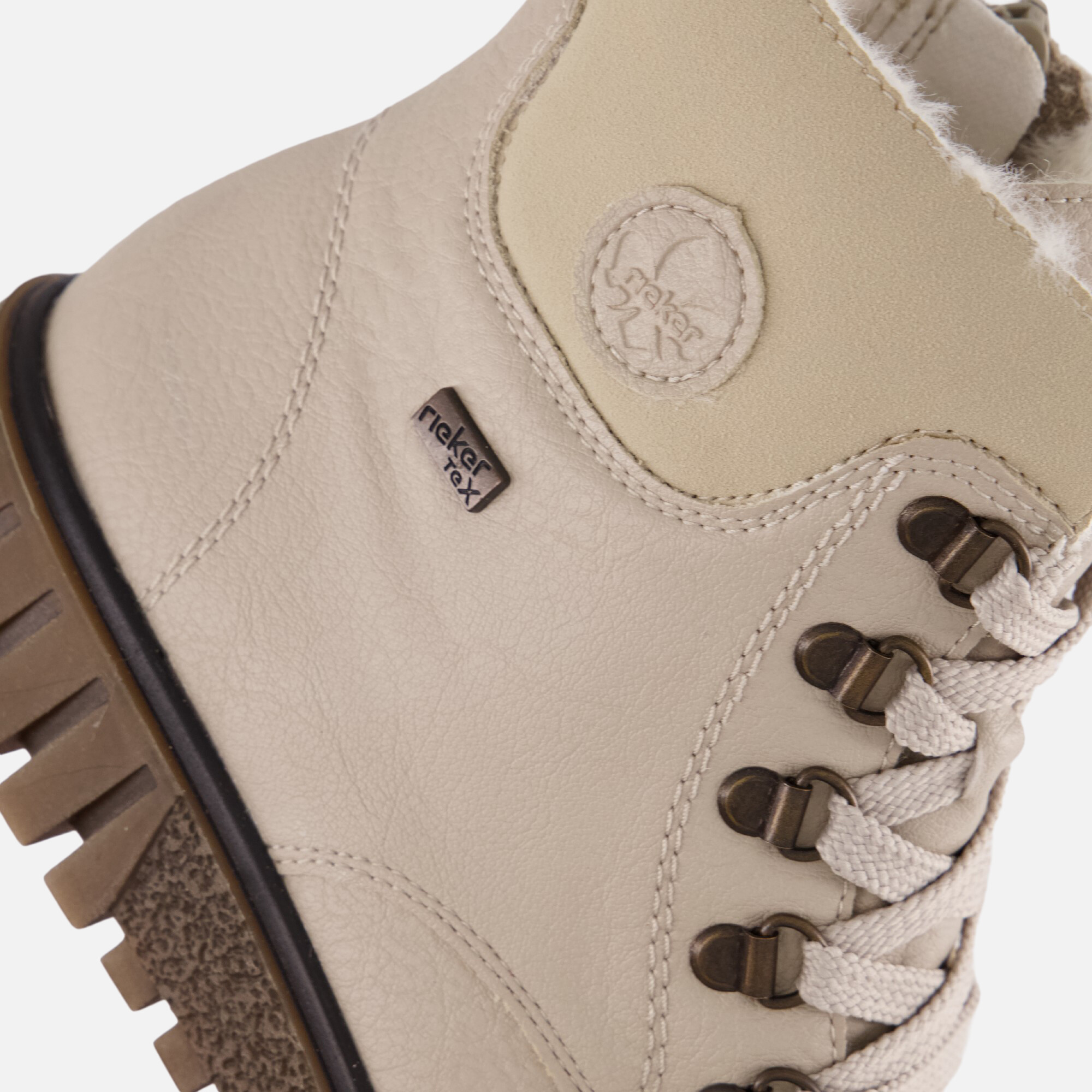 Rieker Veterboots beige Synthetisch afbeelding 4